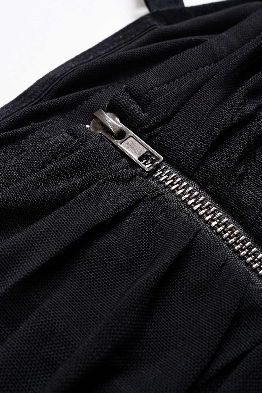 Asymmetrical Ruched Mesh Sleeveless Mini Dress - Image 4
