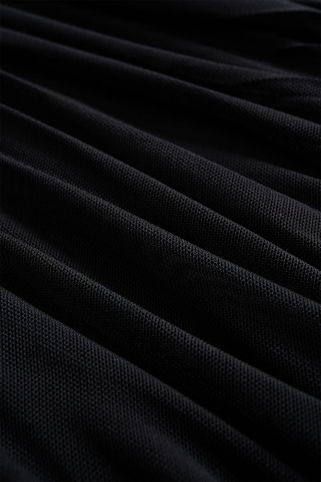Asymmetrical Ruched Mesh Sleeveless Mini Dress - Image 5