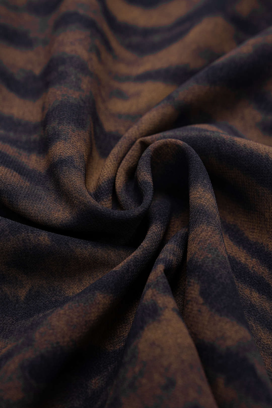 Tiger Print Chiffon V-Neck Asymmetrical Knotted Ruched Sleeveless Mini Dress - Image 4