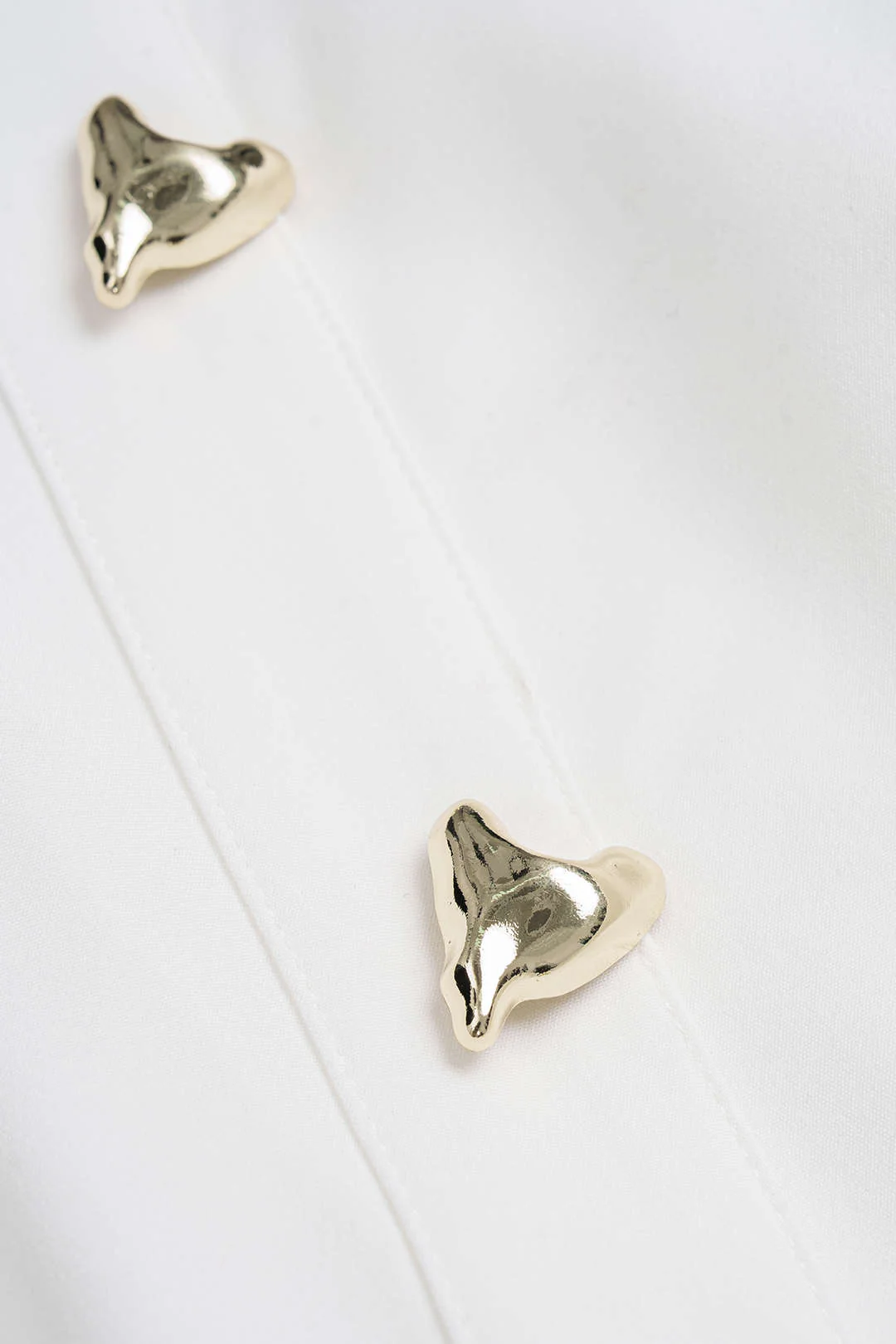 Round Neck Metallic Heart Button Sleeveless Mini Dress - Image 4