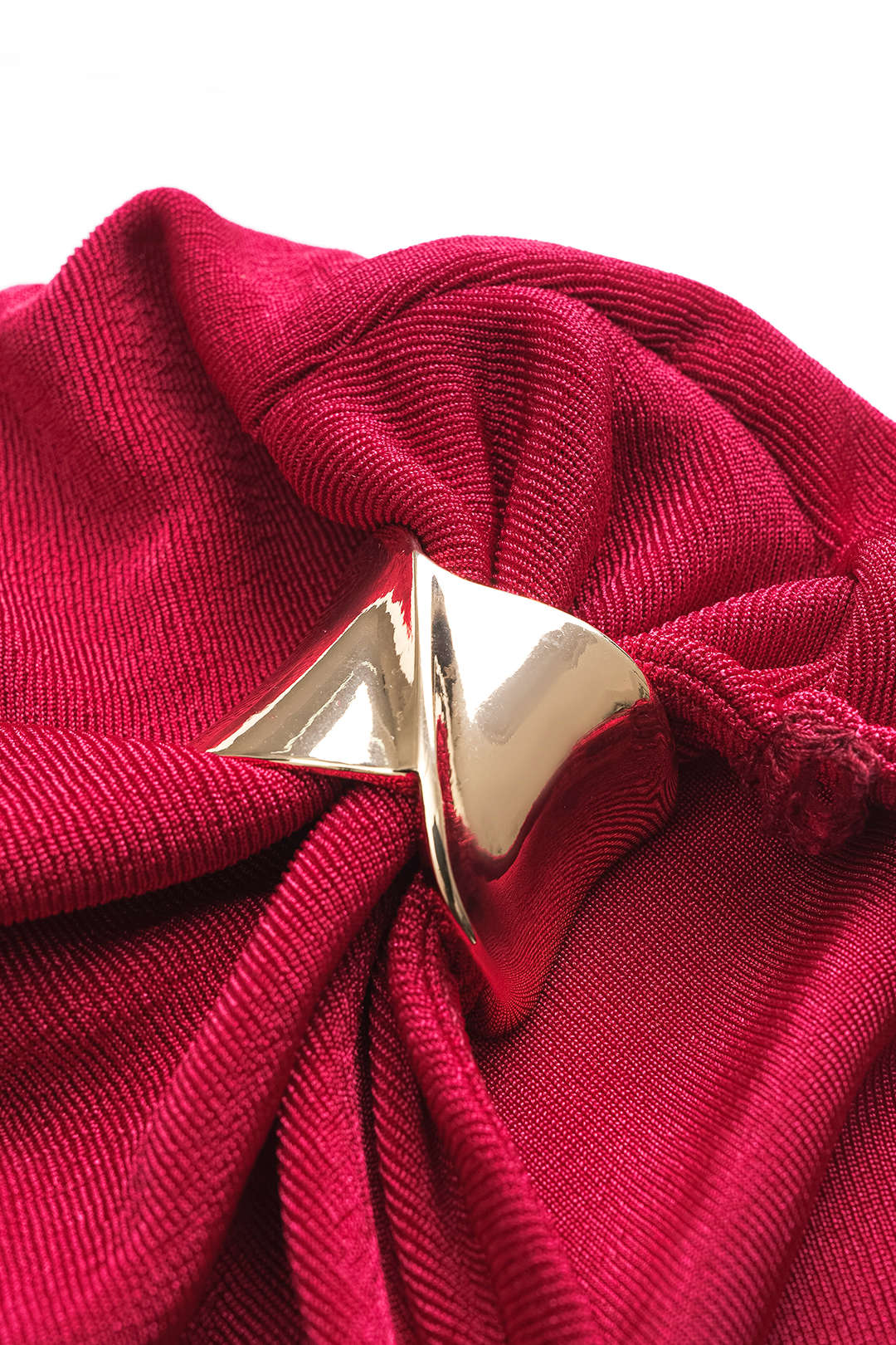 Metallic Ruched One Shoulder Sleeveless Mini Dress - Image 3