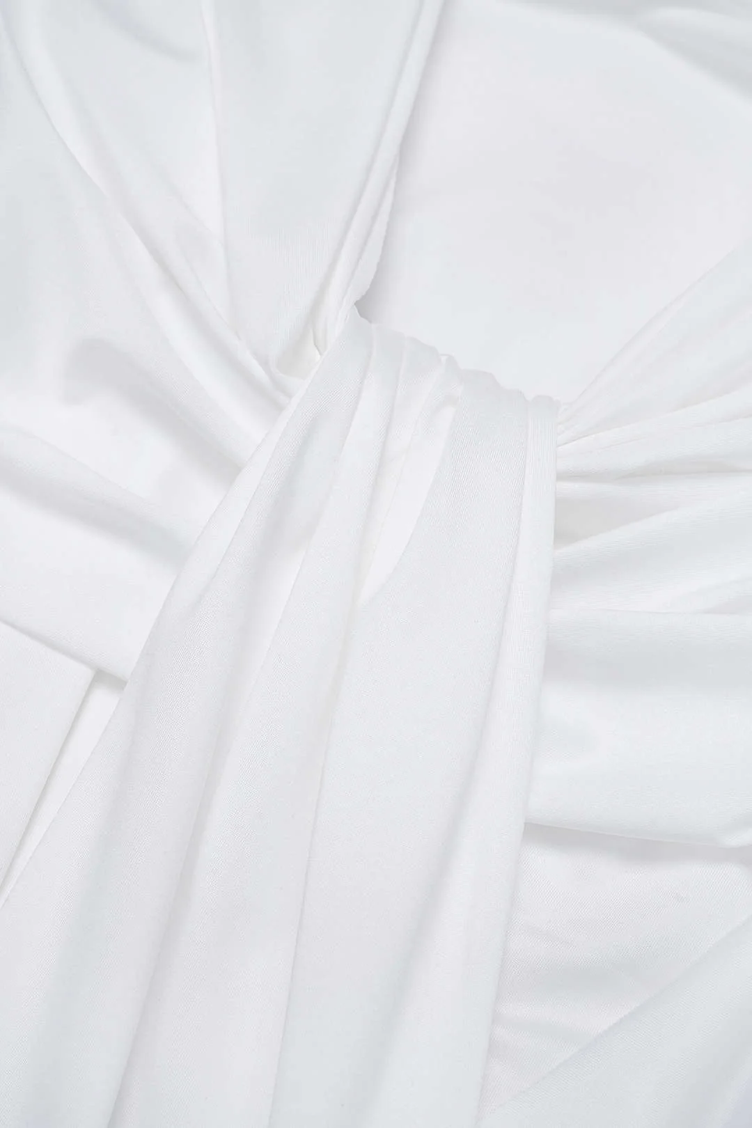 Ruched Draped Cowl Neck Asymmetrical Sleeveless Mini Dress - Image 3