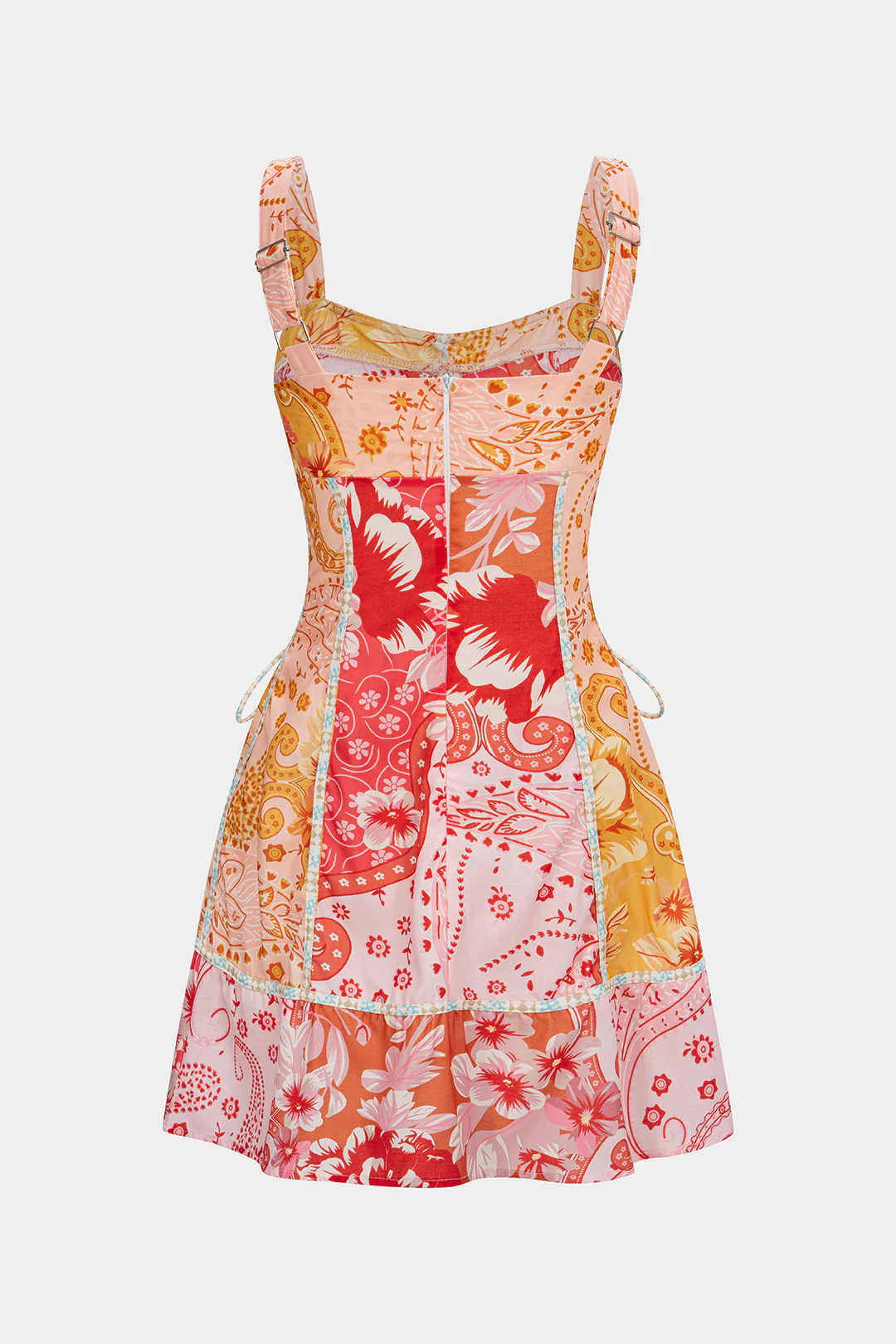 Floral Print Tie-Up Sleeveless Mini Dress - Image 2