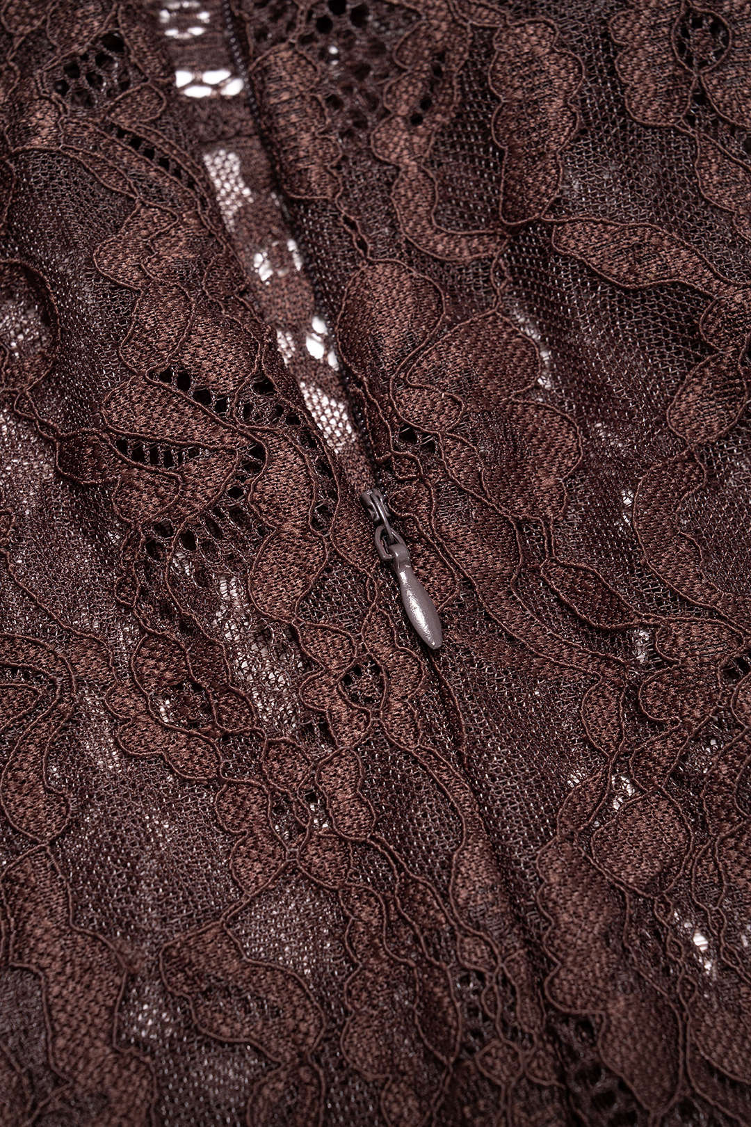 Sheer Lace Mock Neck Ruched Short Sleeve Mini Dress - Image 8