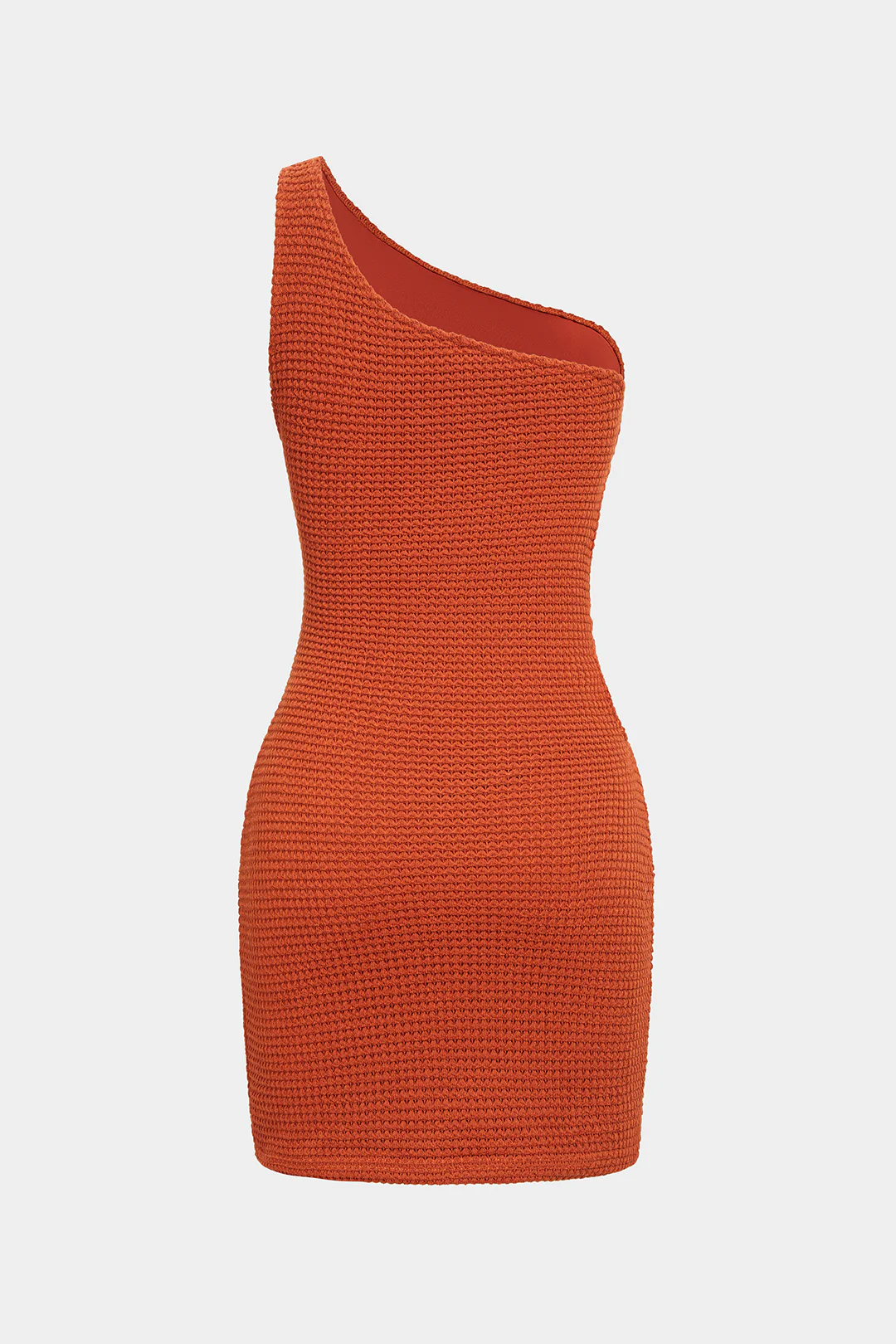 One Shoulder Metallic Cut Out Asymmetrical Sleeveless Mini Dress - Image 2