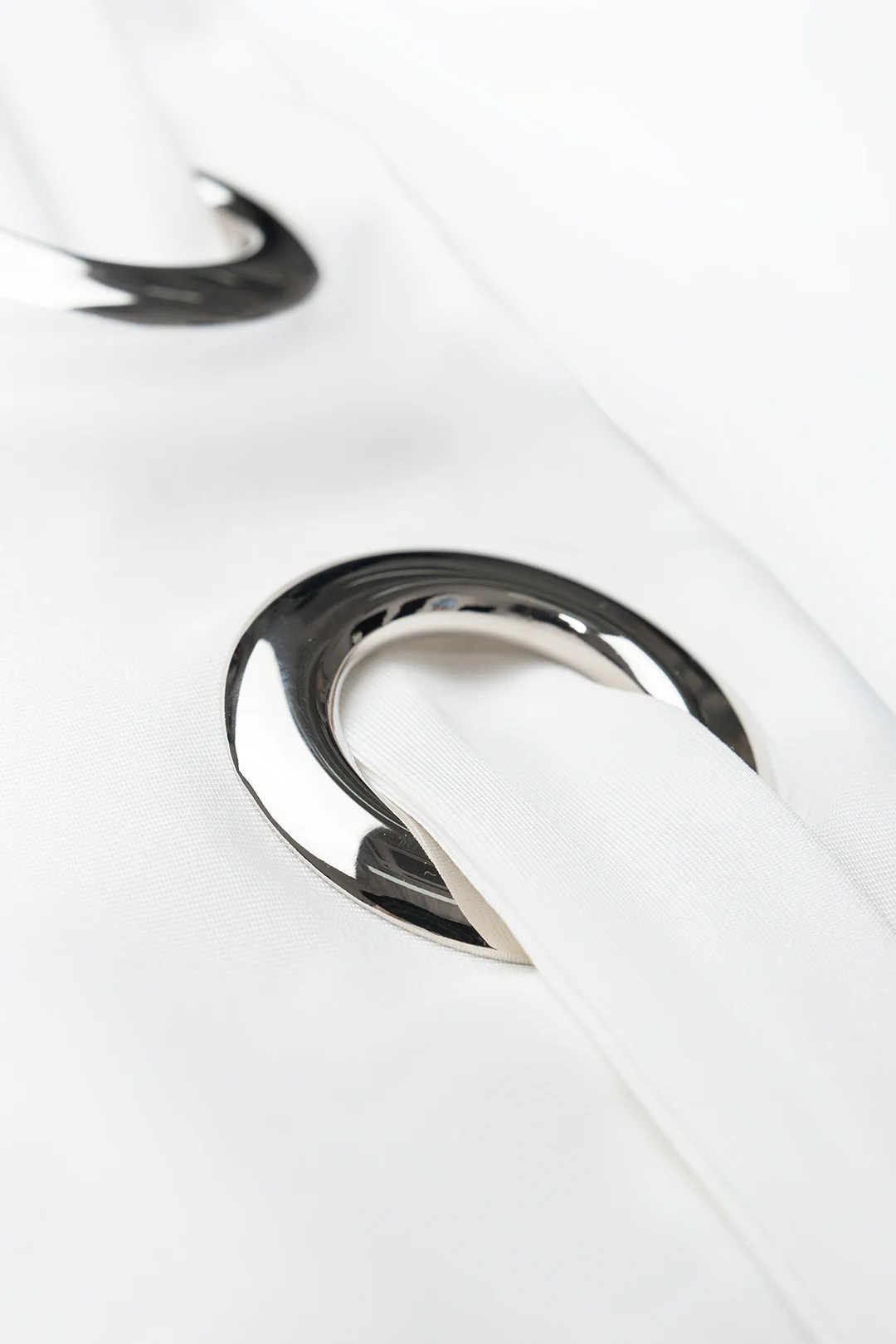Draped Cowl Neck Asymmetrical Metallic Rings Ruched Sleeveless Mini Dress - Image 3