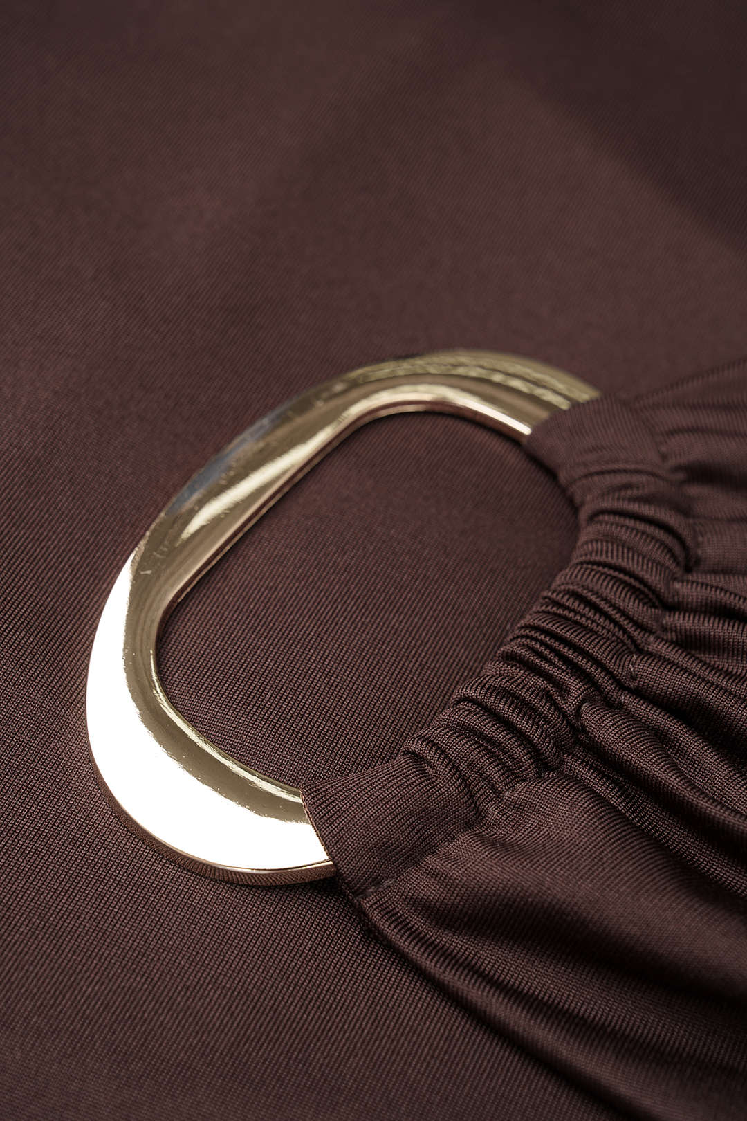 Metallic Ruched Round Neck Asymmetrical Short Sleeve Mini Dress - Image 4