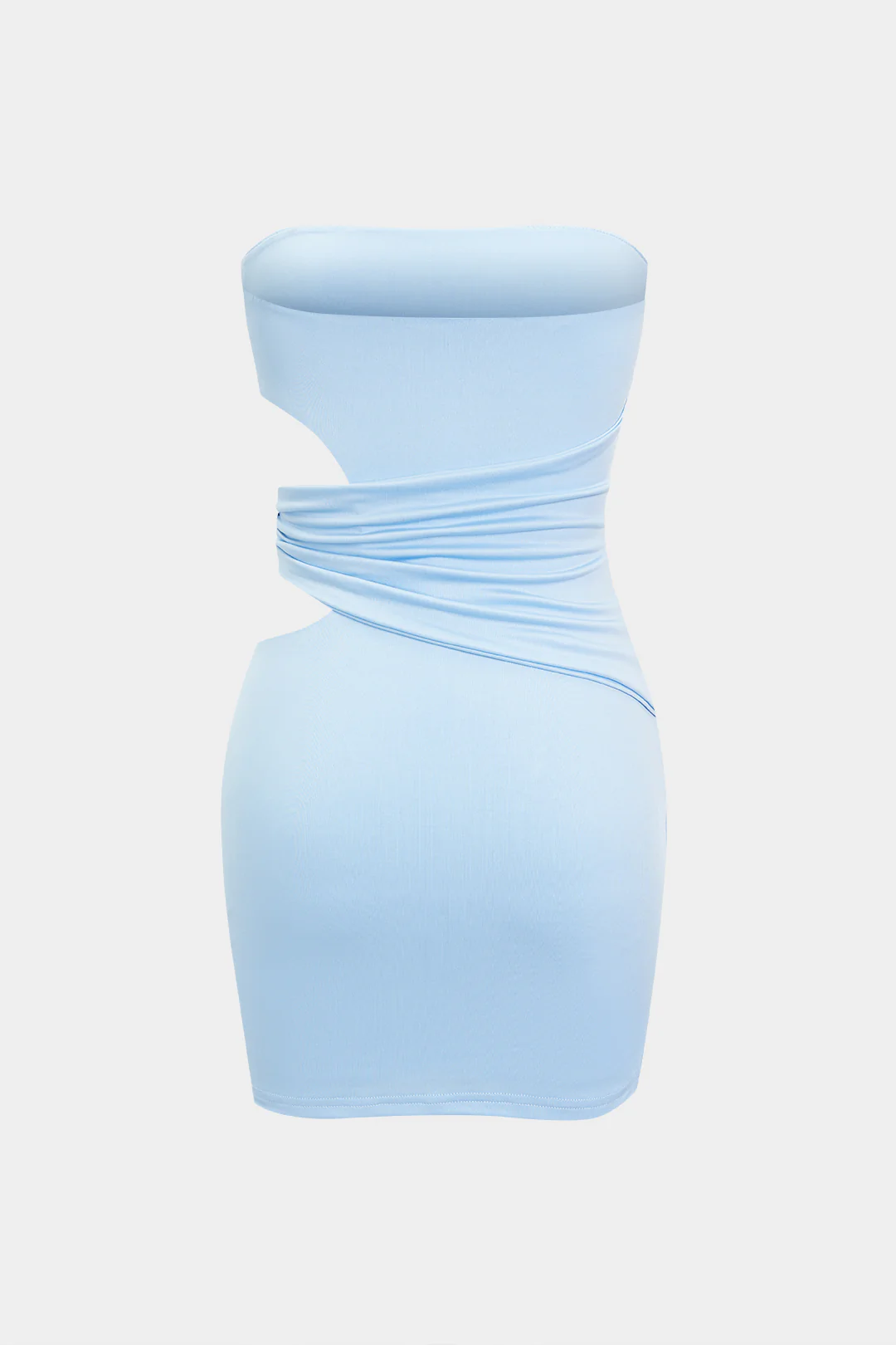Asymmetrical Cut Out Strapless Sleeveless Mini Dress - Image 2