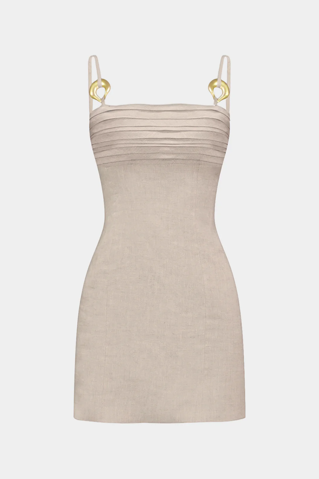 Metallic Pleated Sleeveless Mini Dress - Image 2