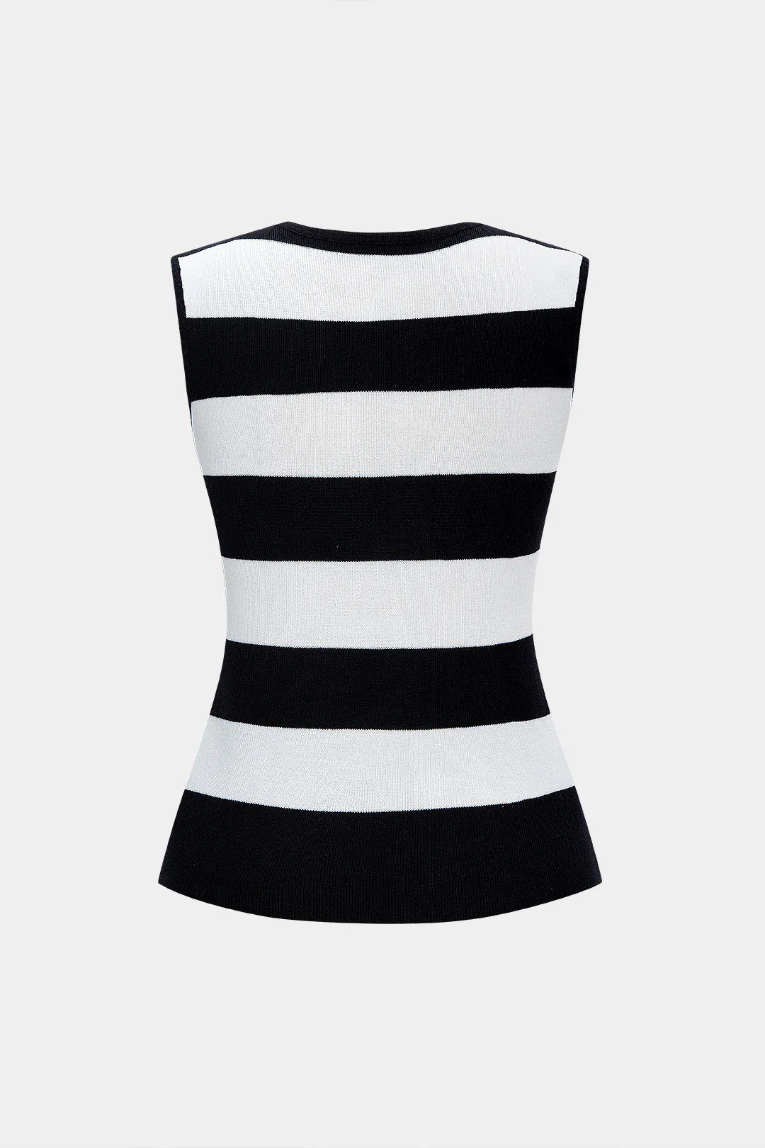 Knit Stripes Contrast Tank Top - Image 2
