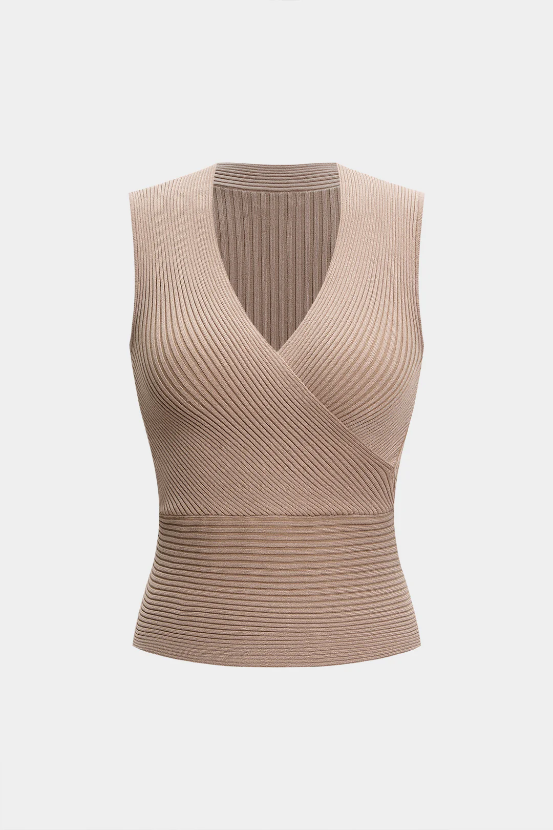 Knit Solid V-Neck Tank Top