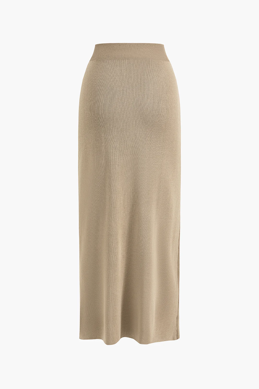 Cropped Button-Up Knit Top And Maxi Skirt Set - Image 6