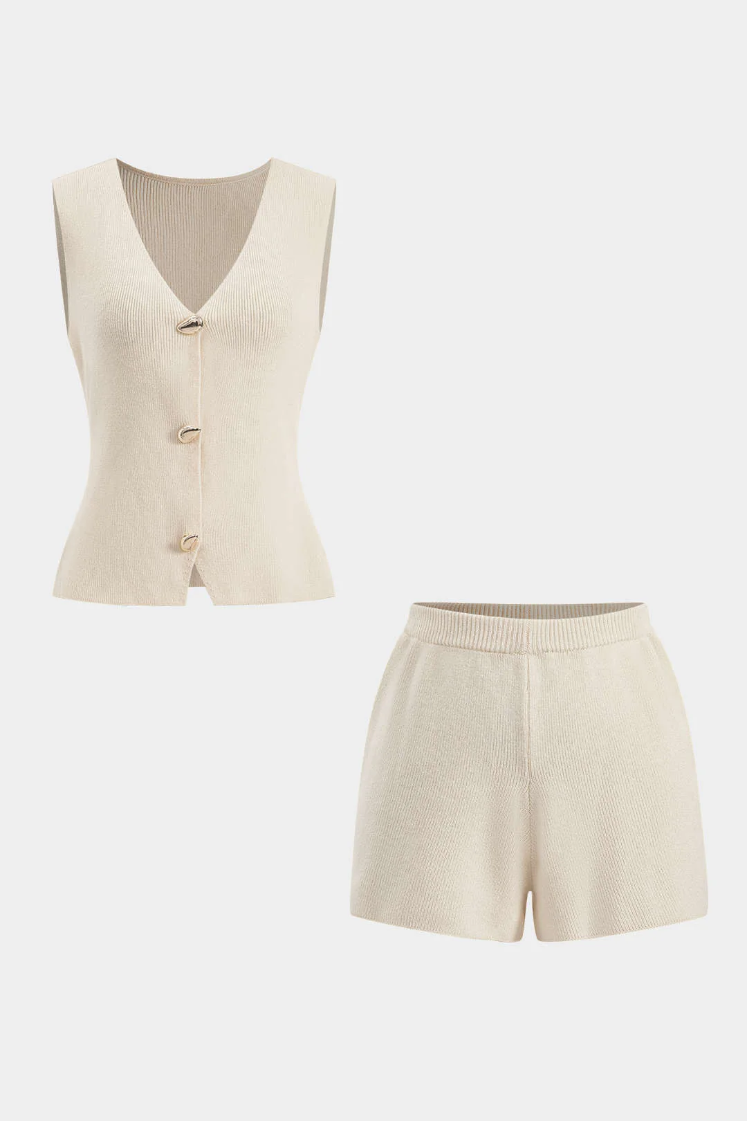 Sweater Metallic Button Tank Top - Image 13