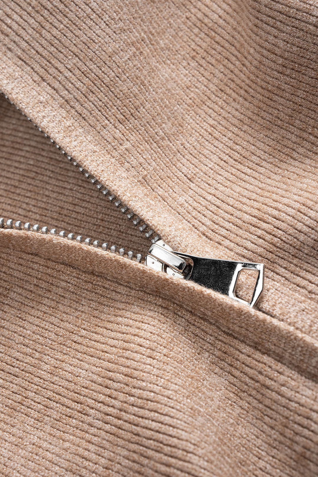 Knit Zipper Long-Sleeve Hoodie And Shirred Waistband Zipper Wide Leg Pants Set - Image 12