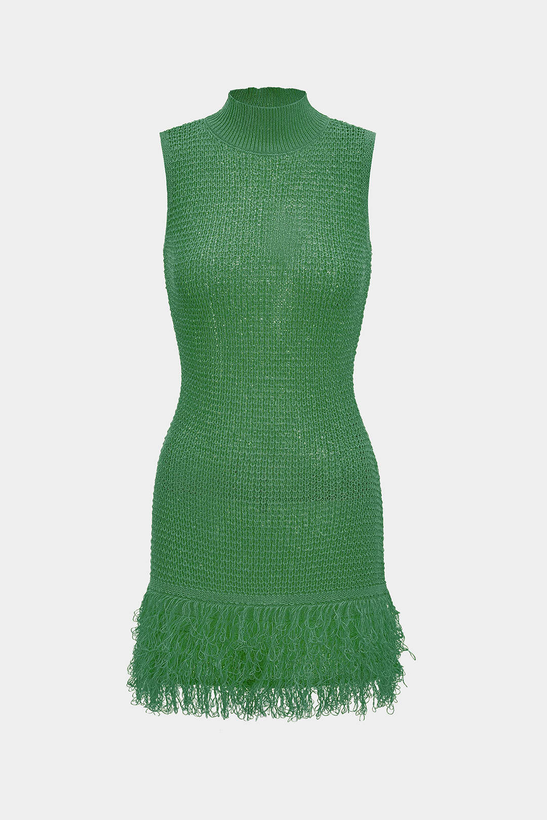Knit Fringe Sleeveless Dress - Image 15