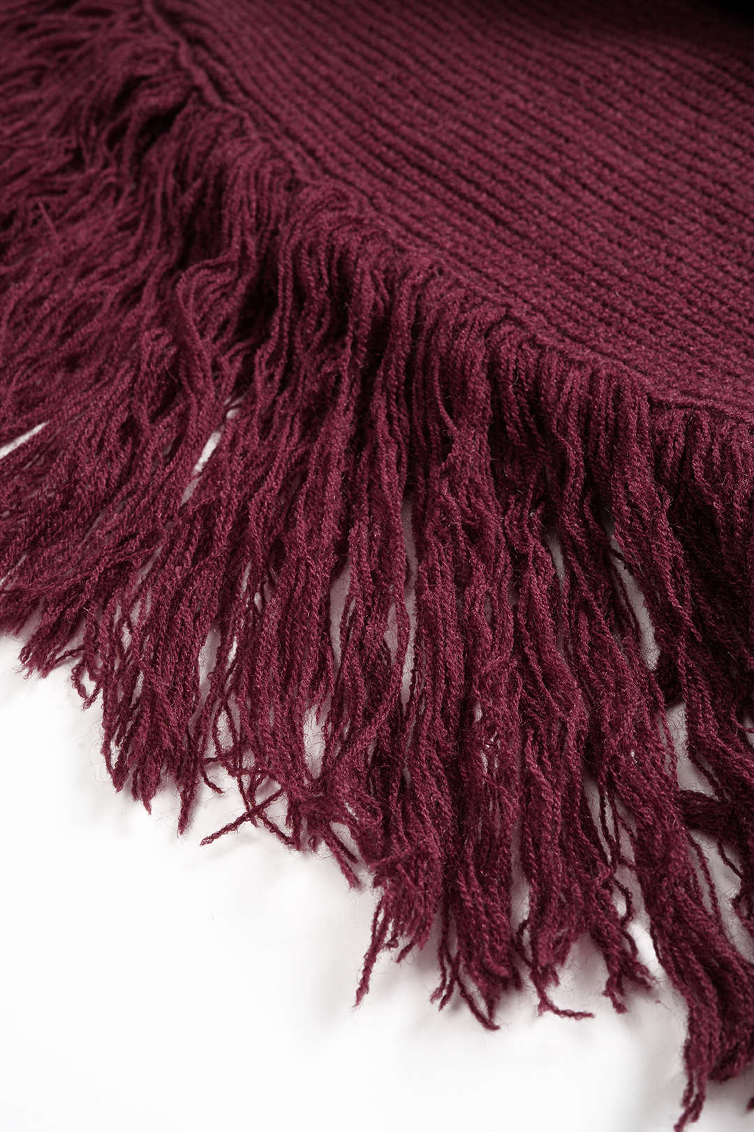 Plus Size Knit Fringe One Shoulder Long Sleeve Dress - Image 3