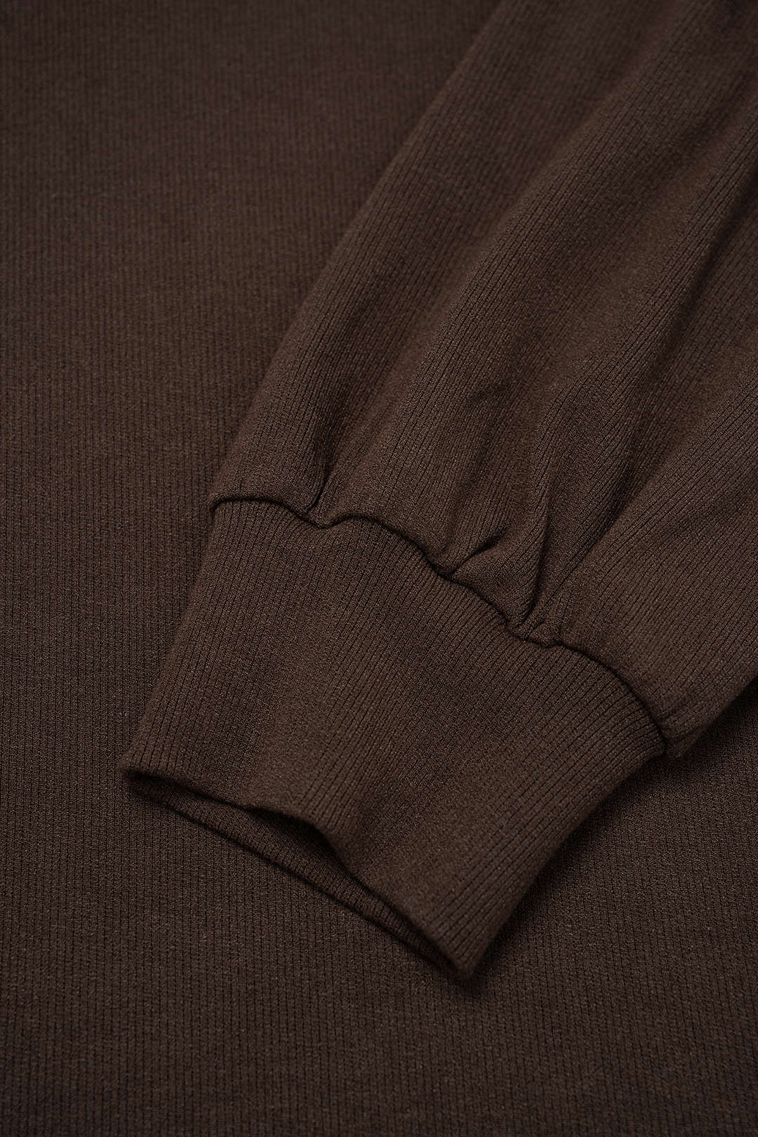 Knit Solid Button Long Sleeve Midi Dress - Image 5
