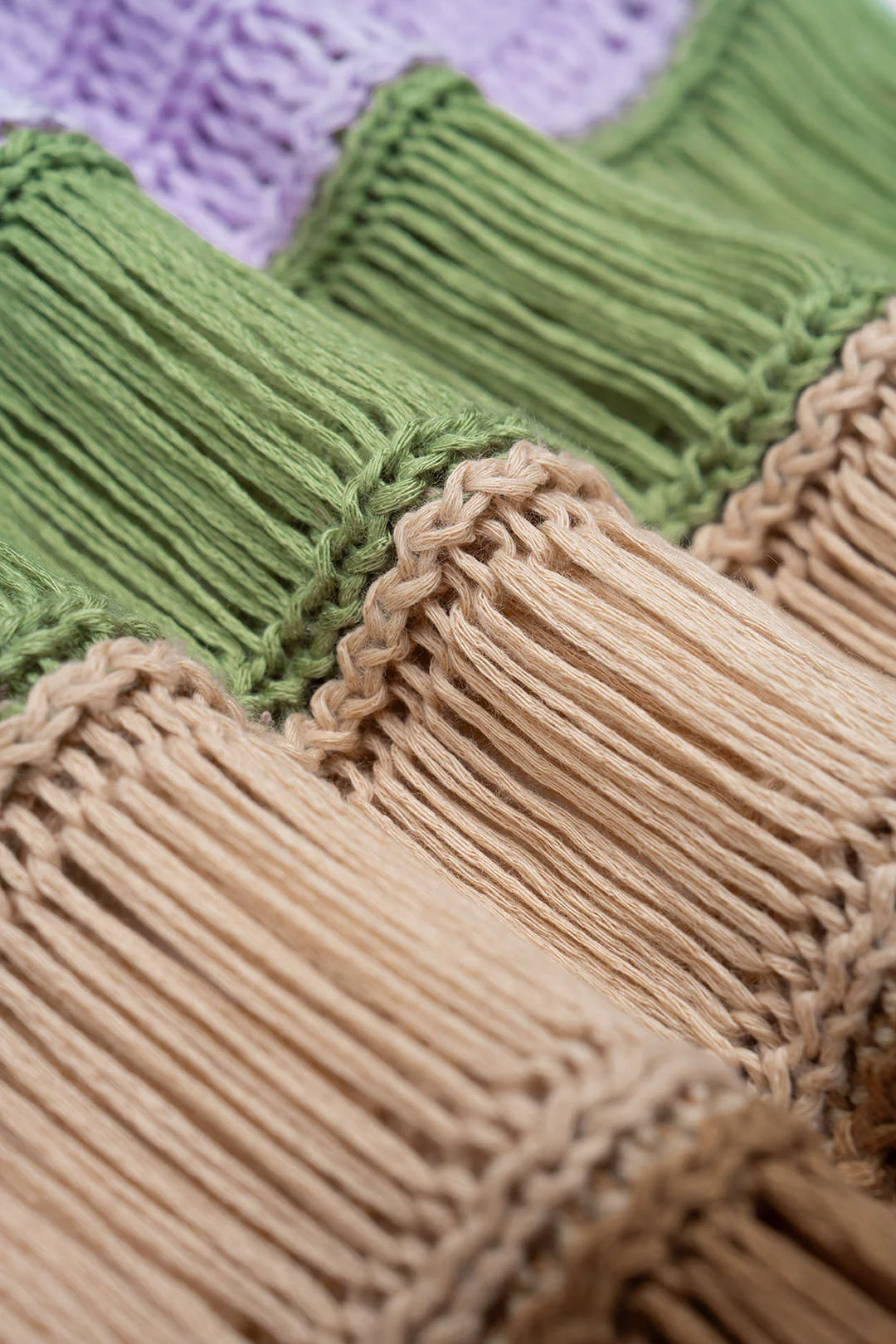 Knit Multicolor Round Neck Fringe Sleeveless Dress - Image 12