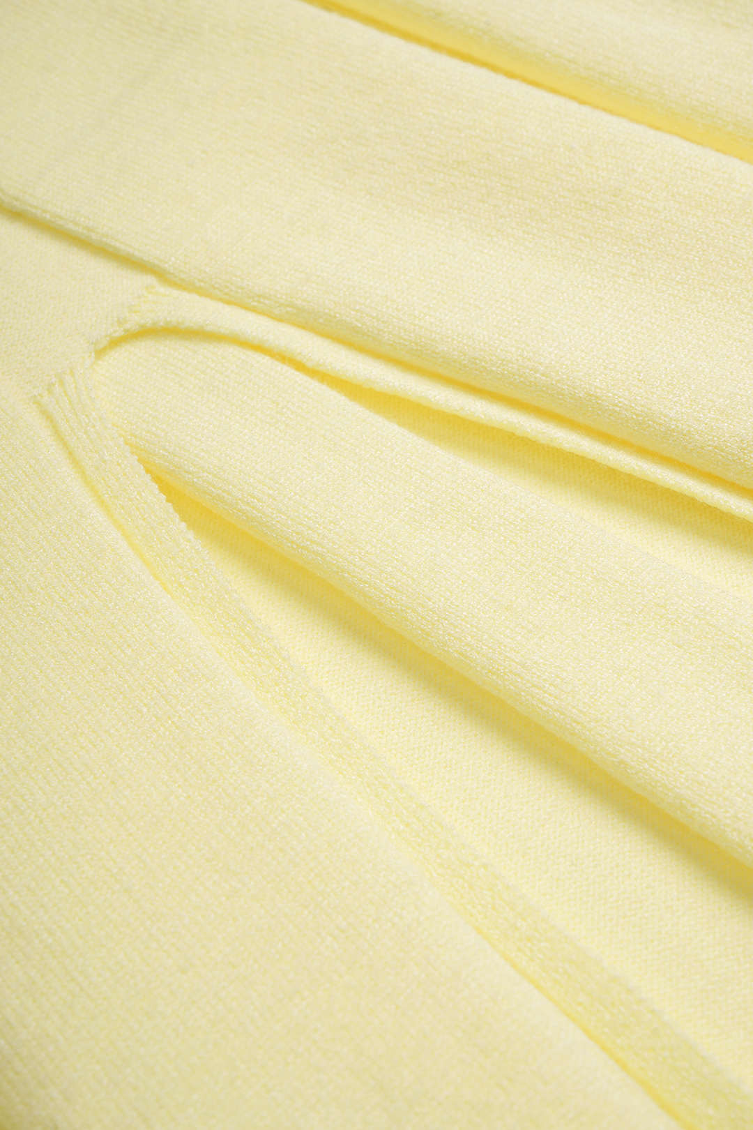 Knit V-Neck Slit Short Sleeve Dress - Image 4