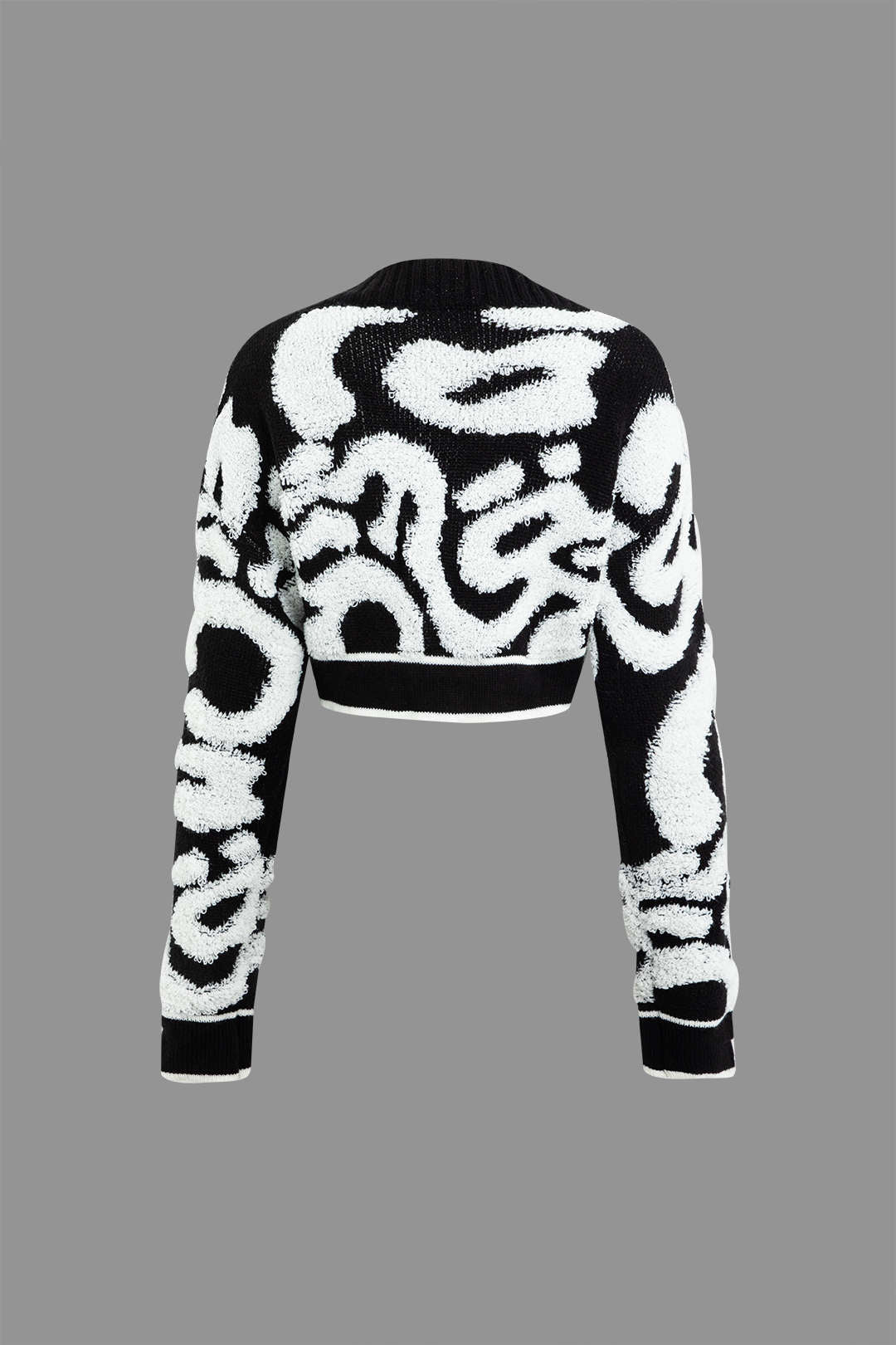 Colorblock V-neck Knit Button Up Cardigan - Image 6