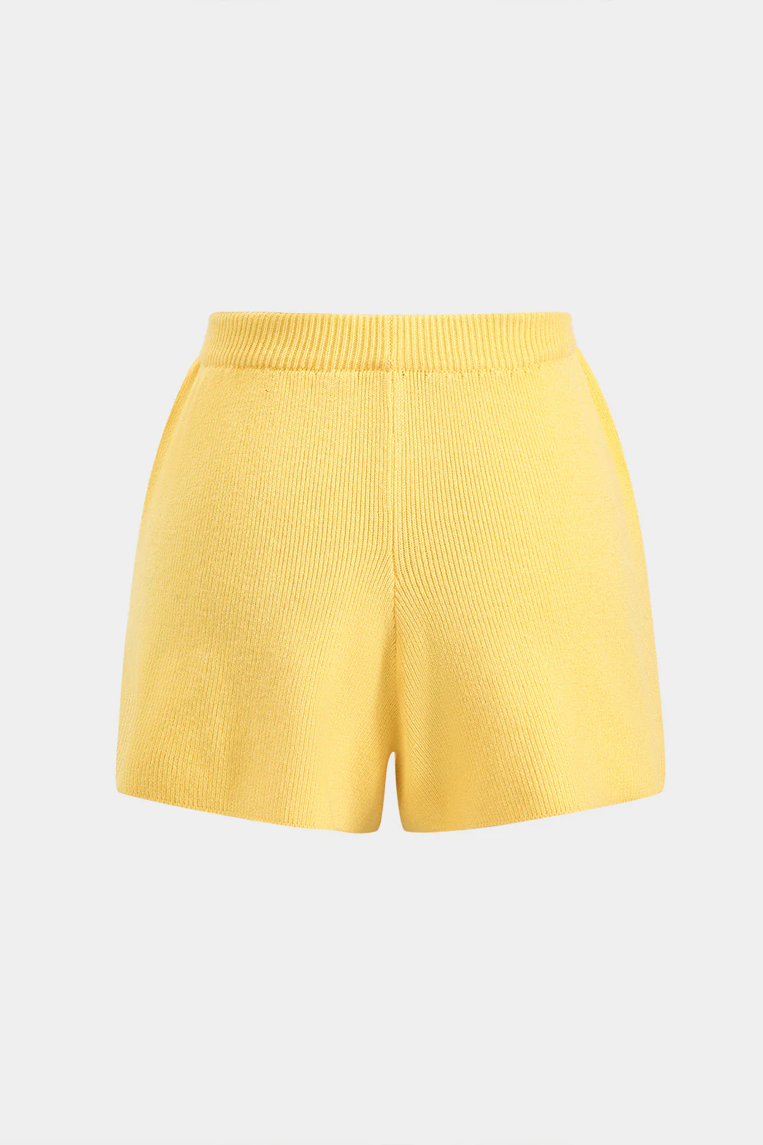Solid Sweater Shorts - Image 3