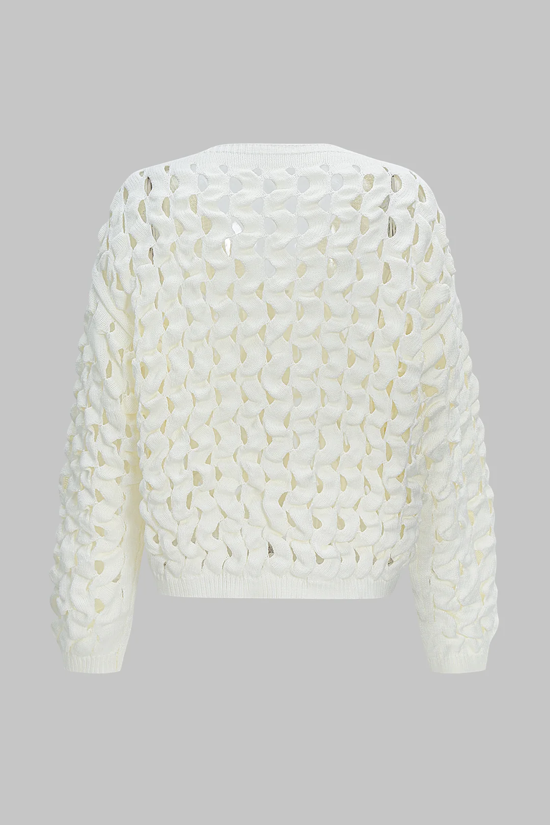 Knit Cut Out Sweater Cardigan - Image 2