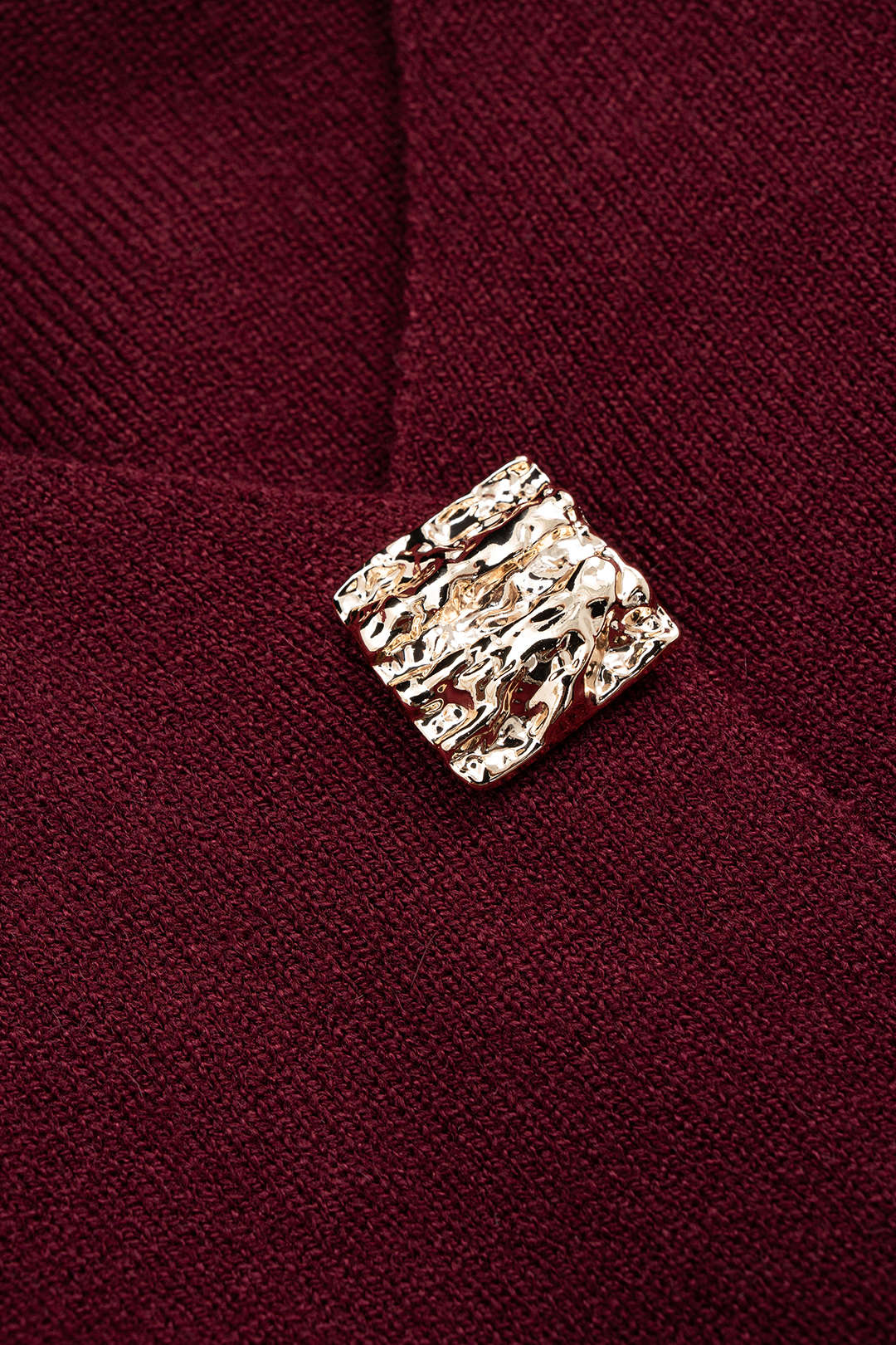 Knit Metallic Button V-Neck Cardigan - Image 3