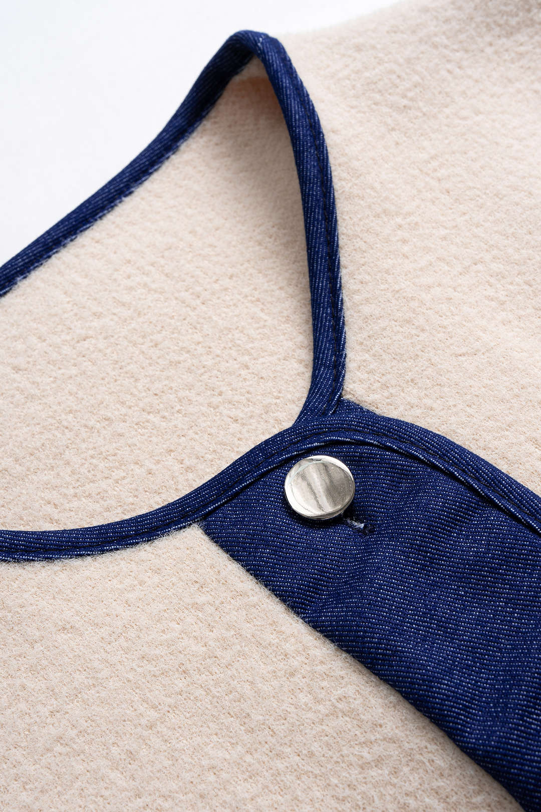 Knitted Denim Patchwork Pocket Cardigan - Image 4