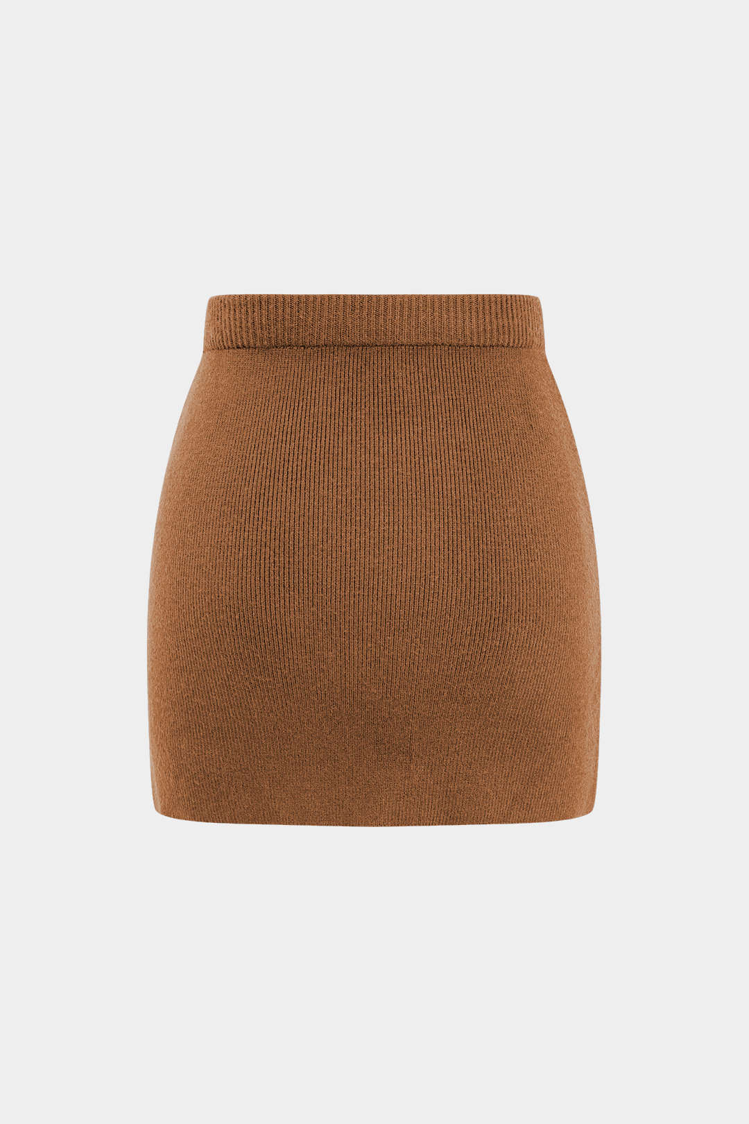 Knit Solid Mini Skirt - Image 10