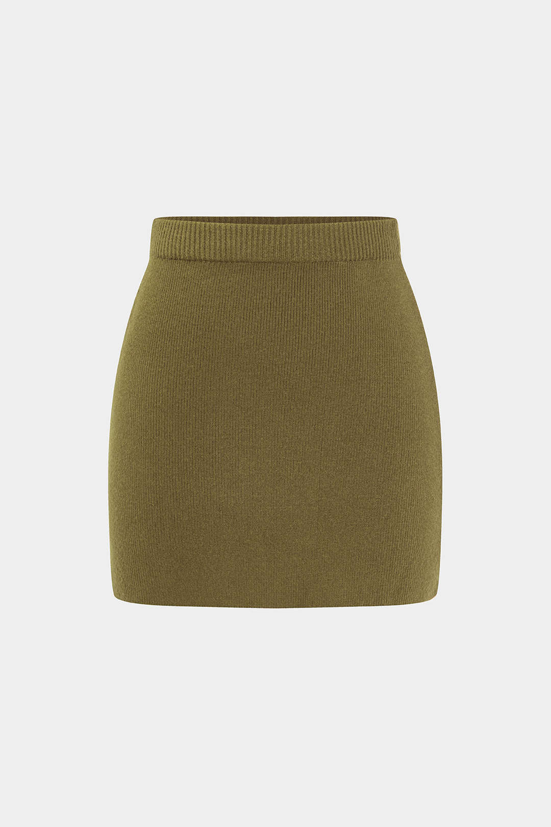 Knit Solid Mini Skirt - Image 11