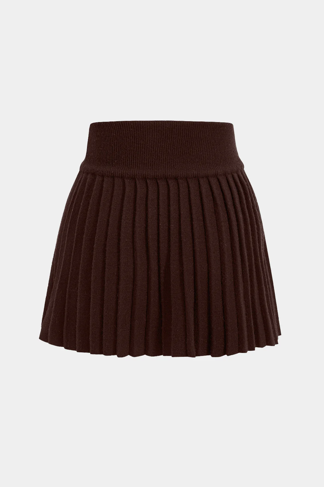 Basic Knit Pleated Skirt - Image 4