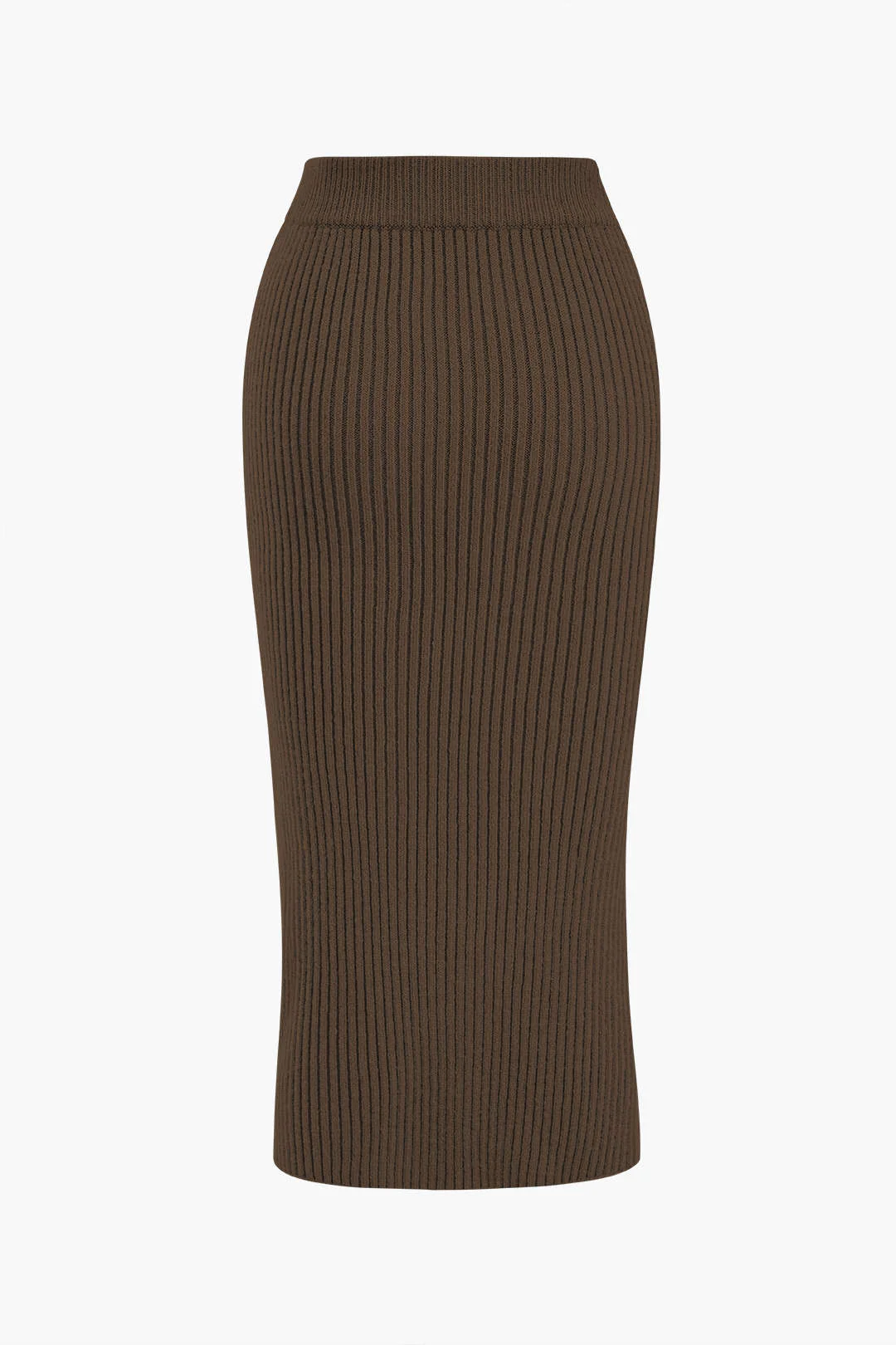 Crossed Sweater Asymmetrical Midi Skirt - Image 6