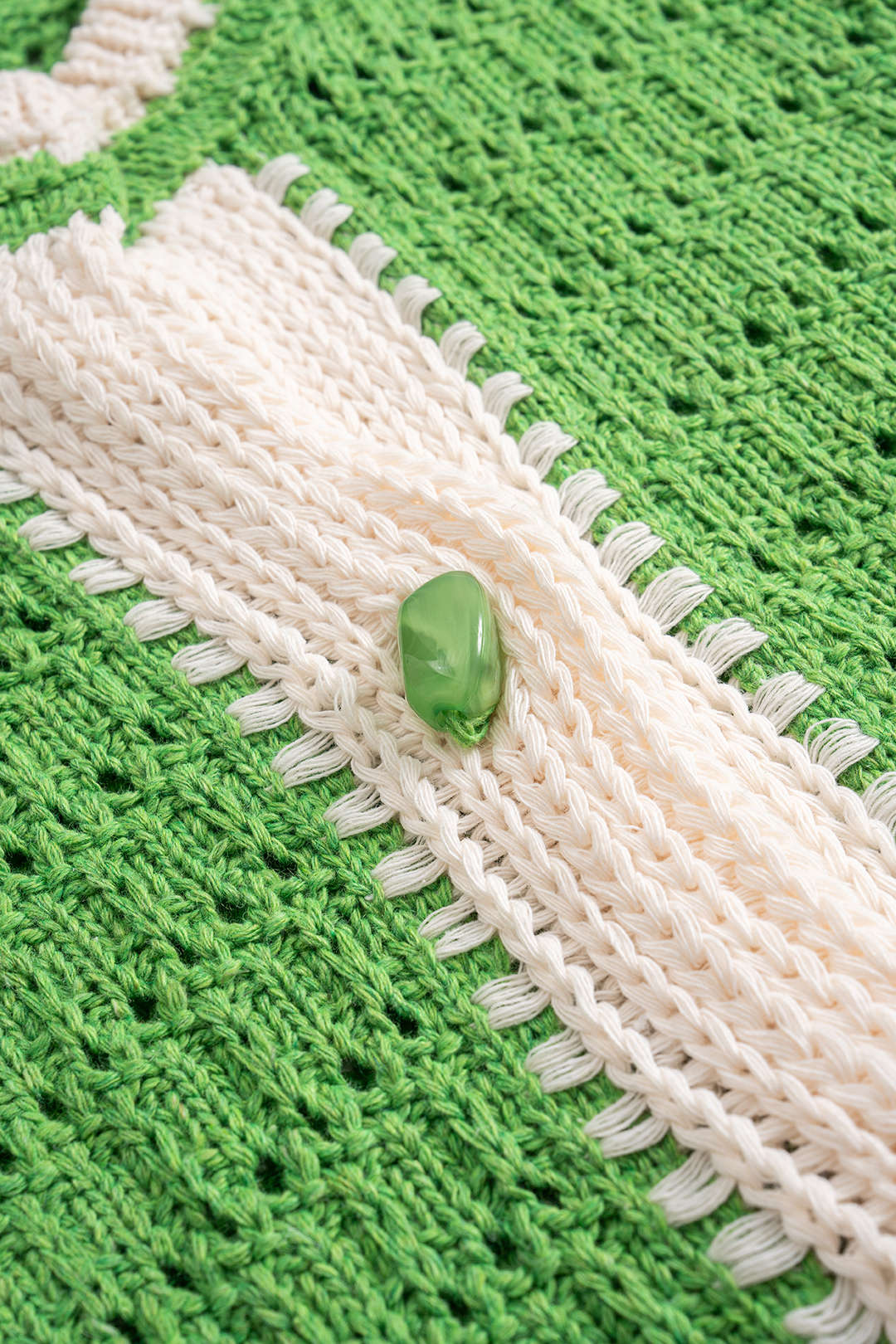 Knit Button Hollow Out Vest - Image 3
