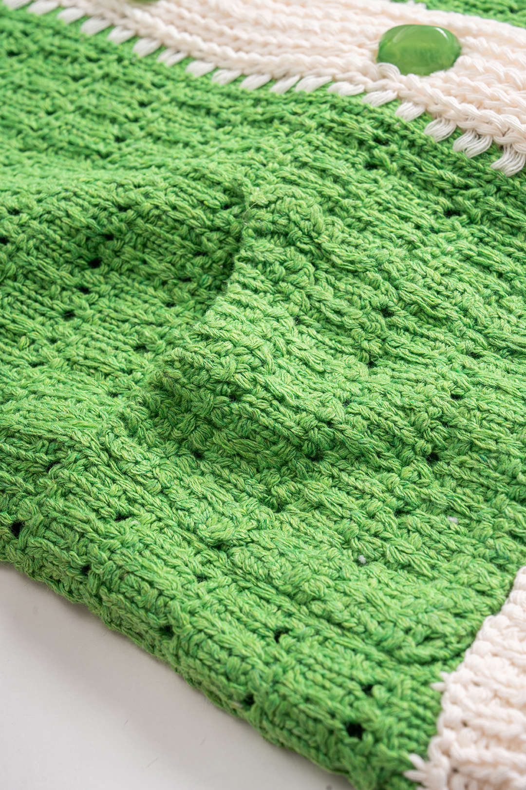 Knit Button Hollow Out Vest - Image 4