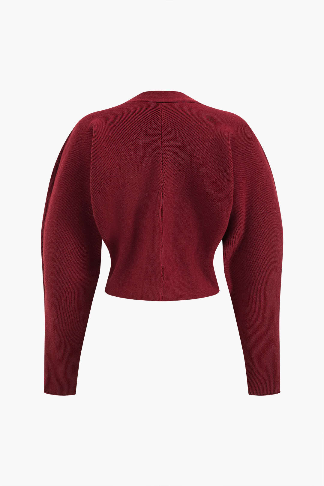 Metallic Button V-Neck Sweater Long-Sleeve Top - Image 3