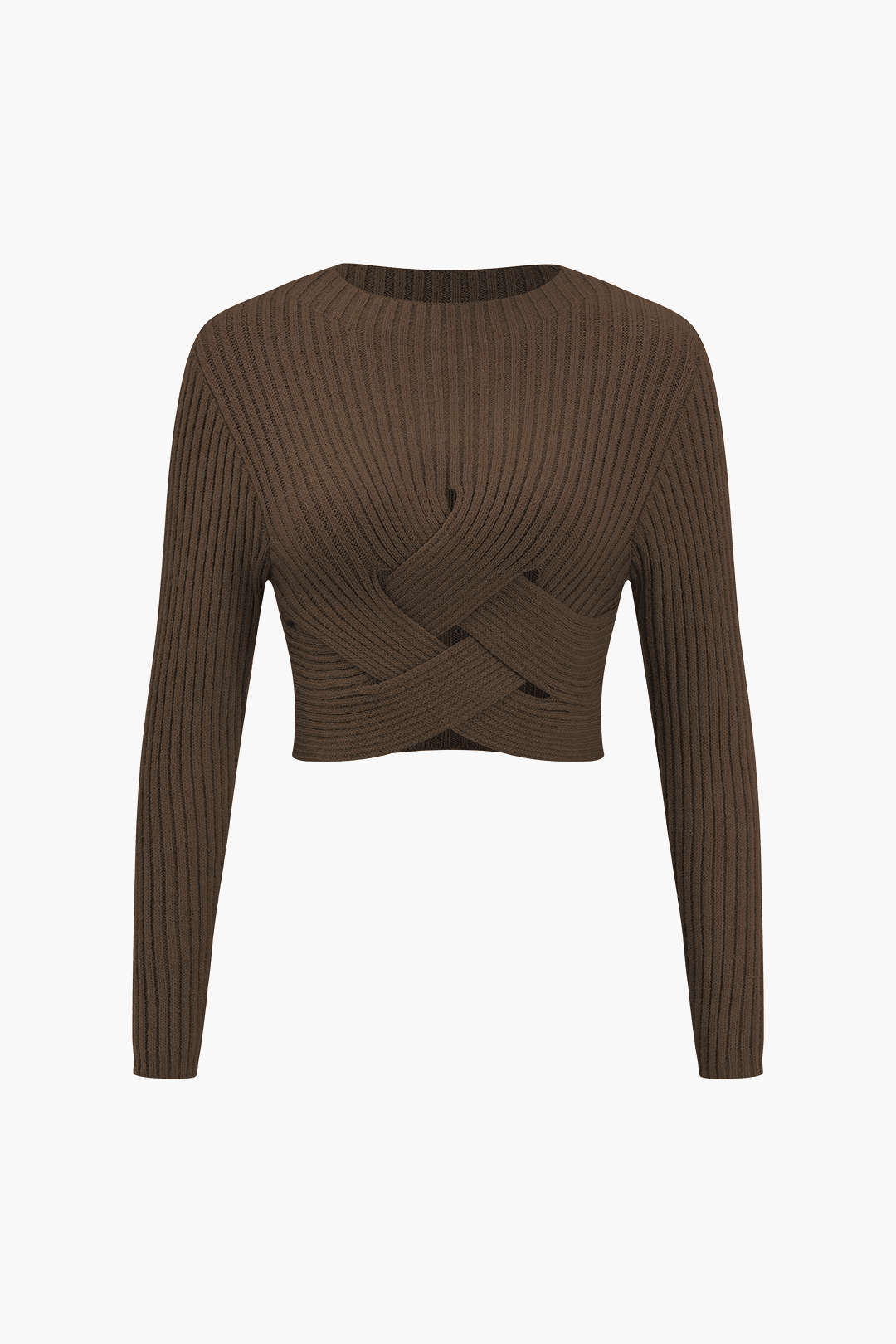 Crossed Sweater Long-Sleeve Top - Image 11