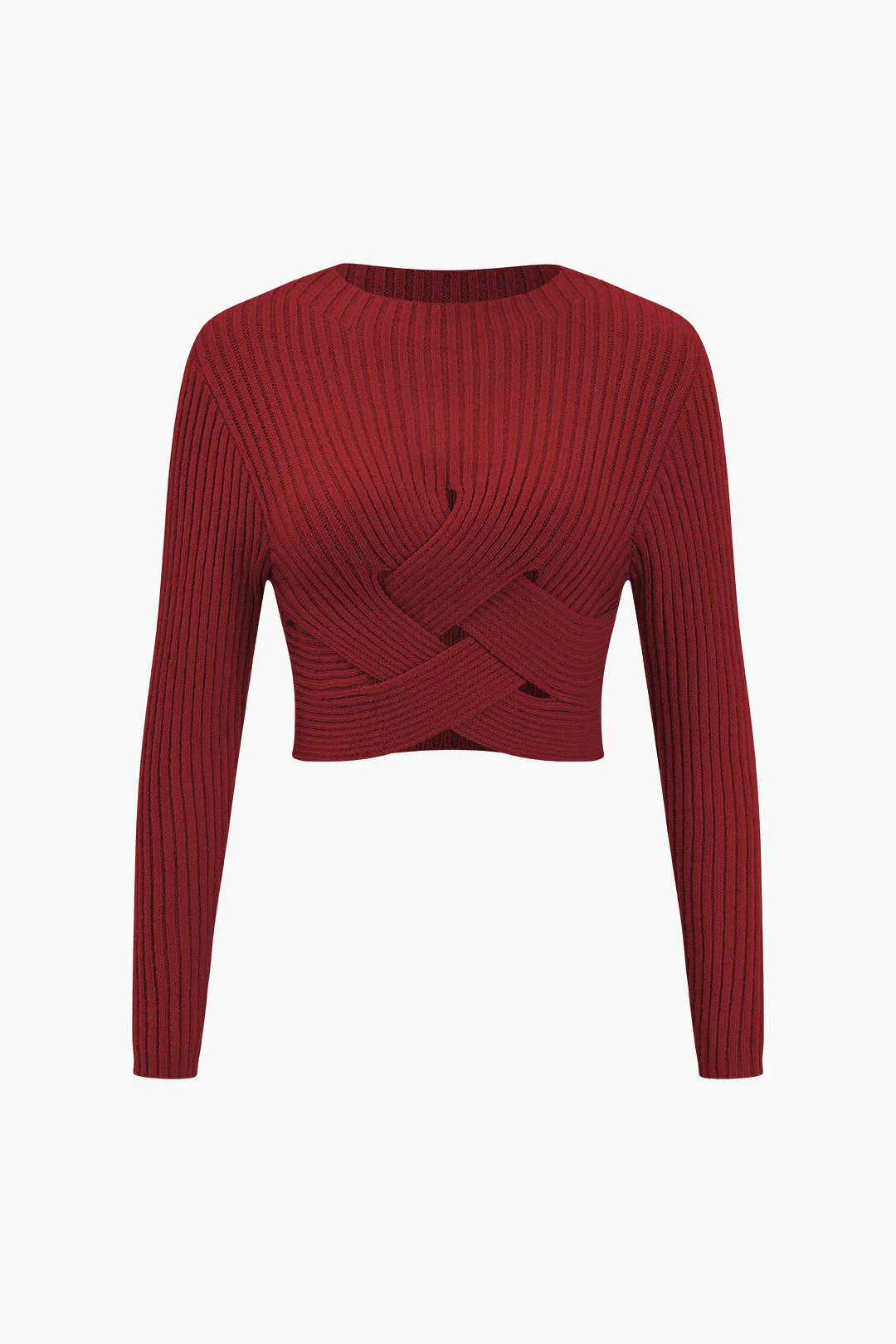 Crossed Sweater Long-Sleeve Top - Image 2