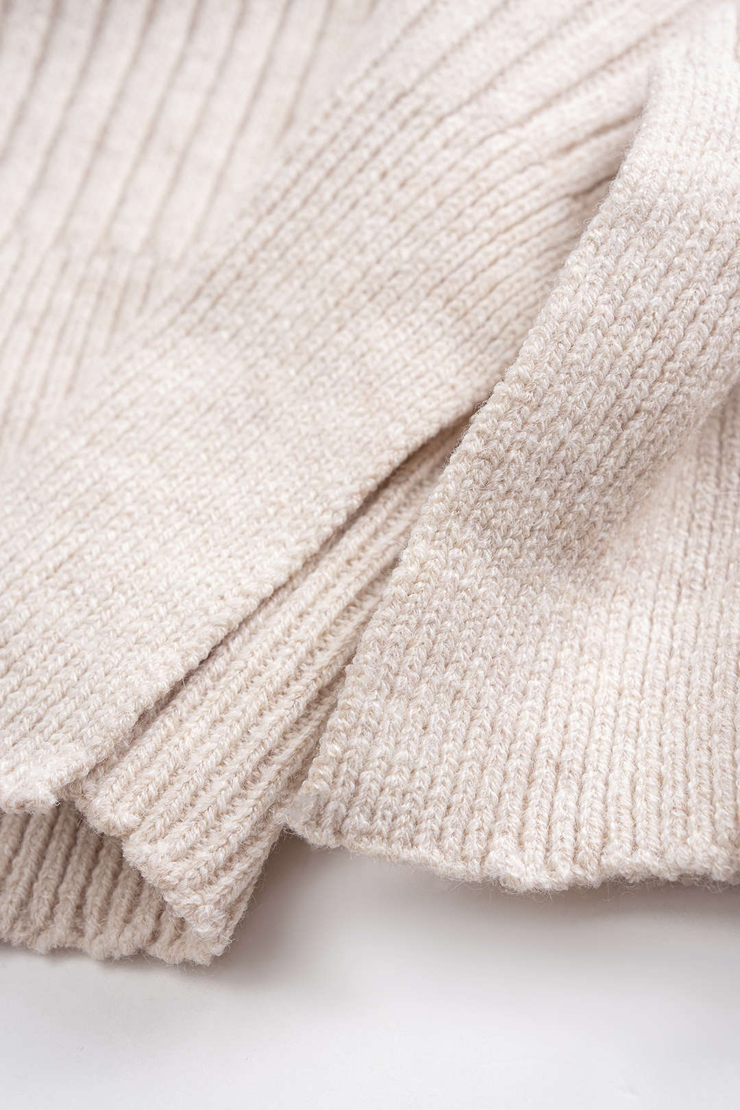 Knit Asymmetrical V-Neck Long-Sleeve Top - Image 3