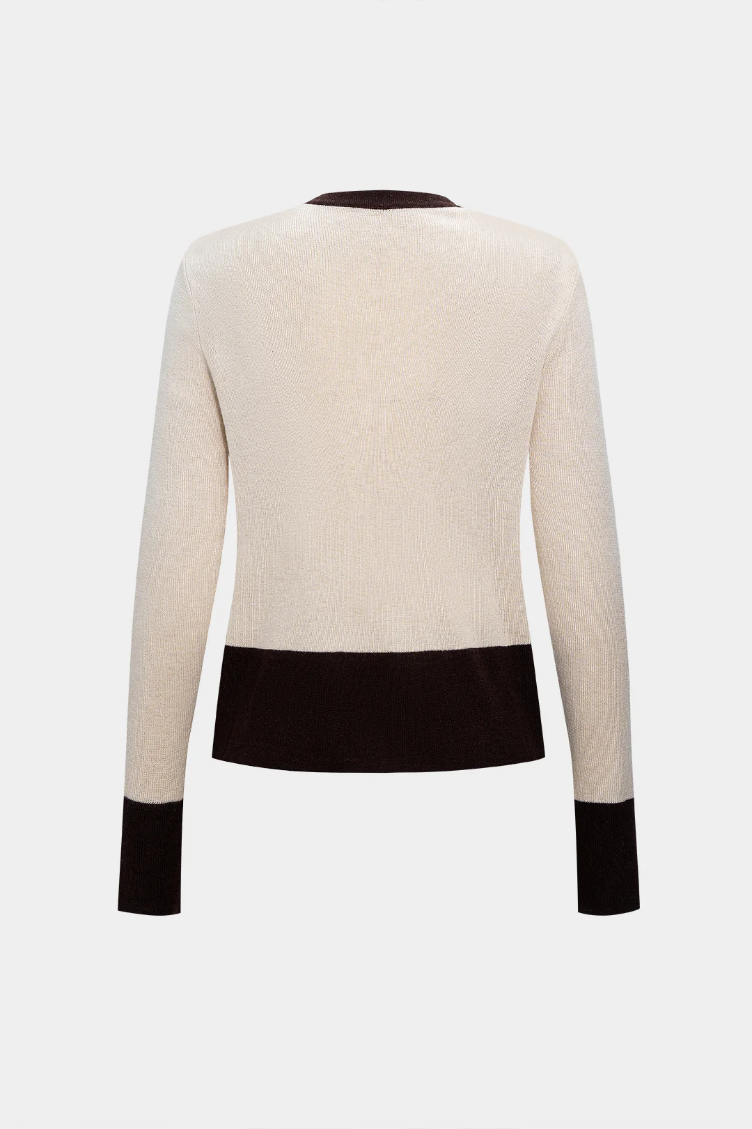 Knit Contrast Button Long-Sleeve Top - Image 6