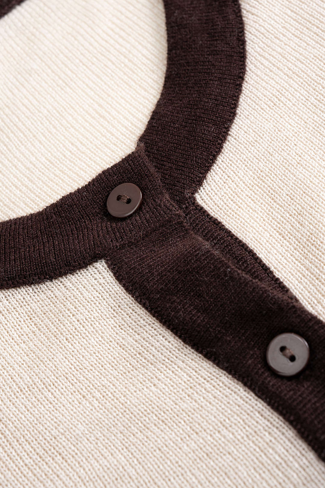 Knit Contrast Button Long-Sleeve Top - Image 7