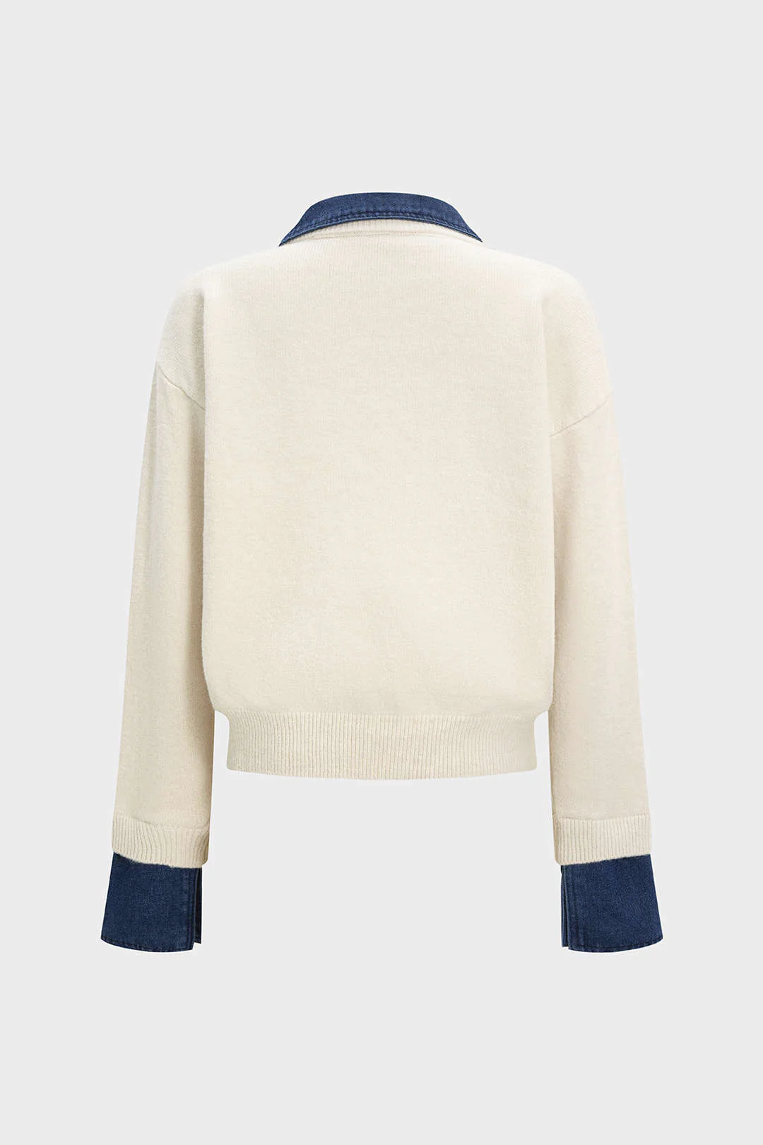 Sweater Patchwork Long-Sleeve Top - Image 3