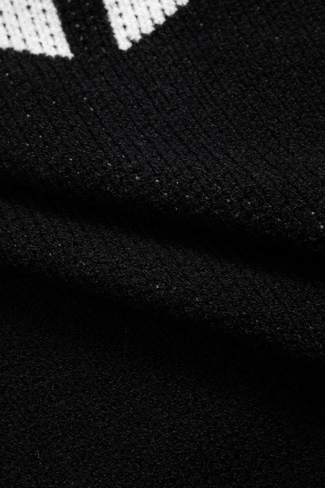 Knit Geometric Print Slant Shoulder Long-Sleeve Top - Image 5