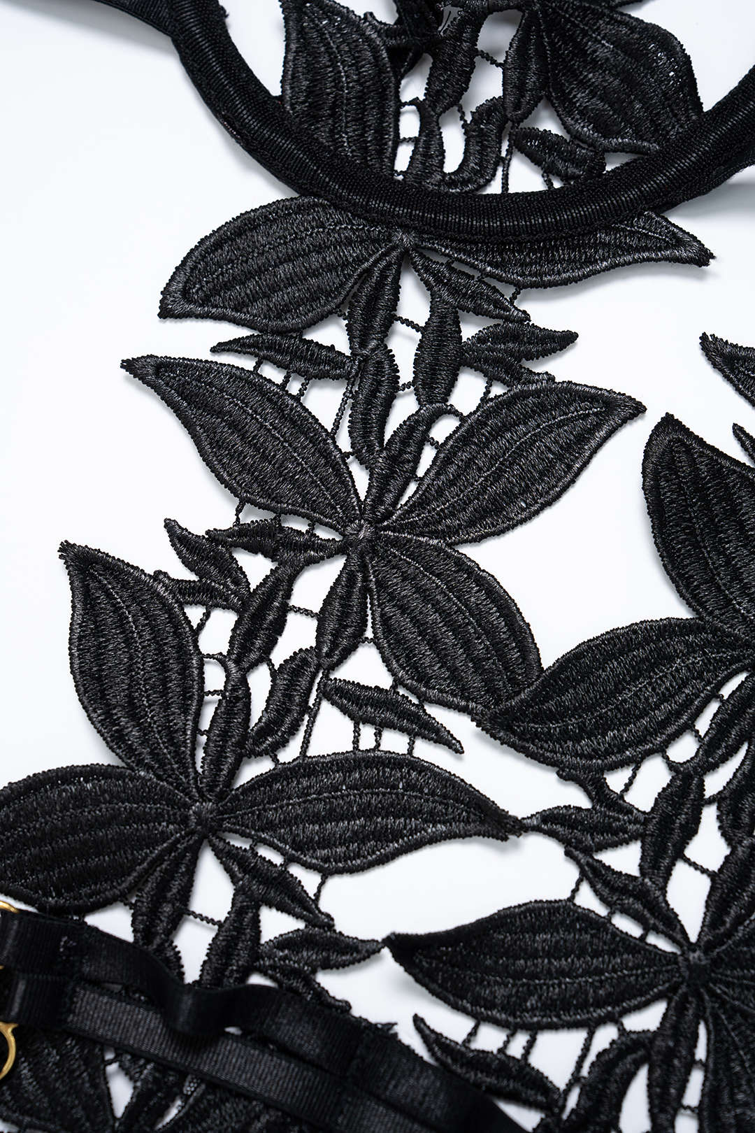 Embroidery Cut Out Lingerie Bodysuit - Image 9