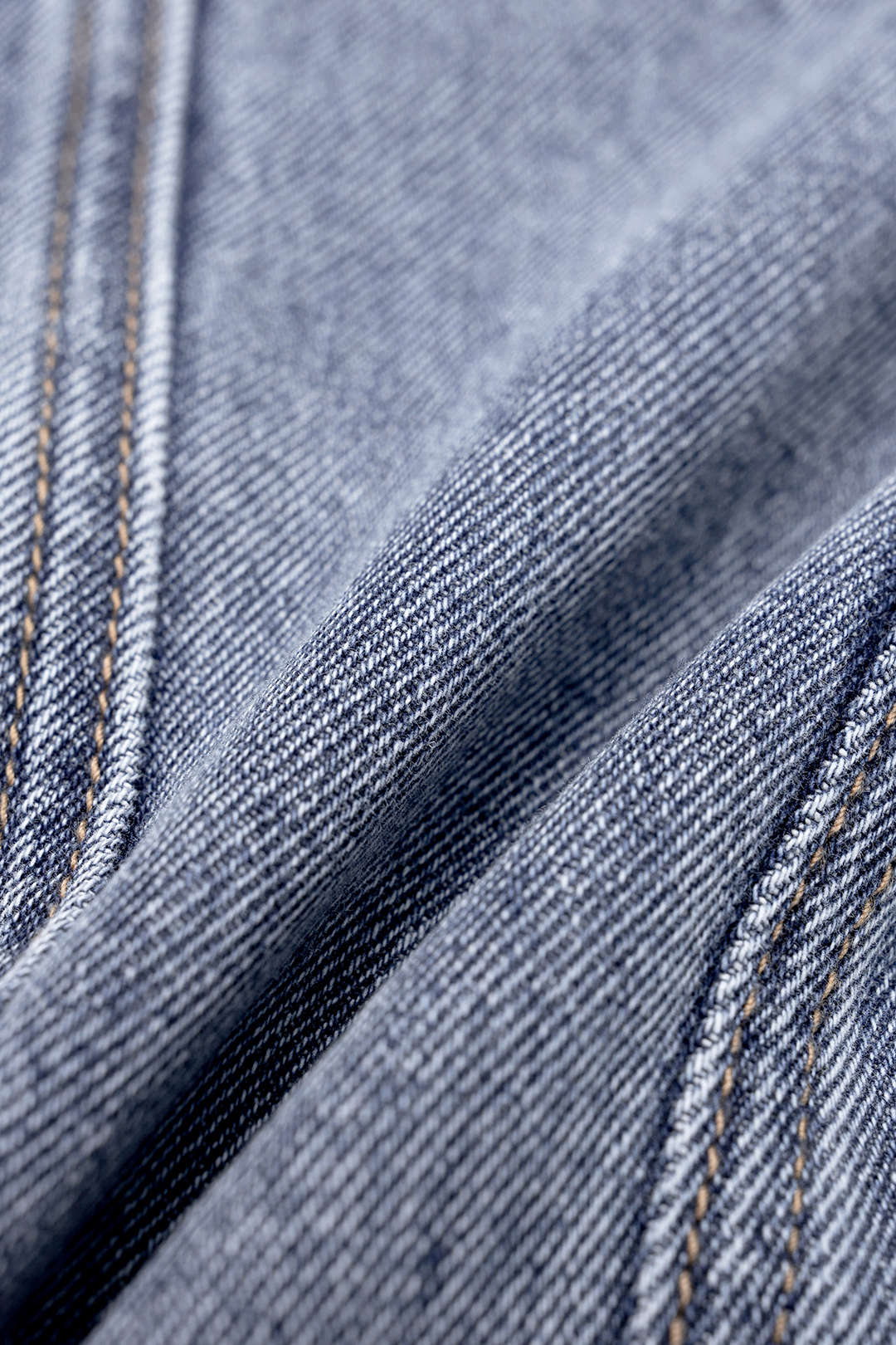 Denim Round Neck Seamdetail Zipper Top - Image 4