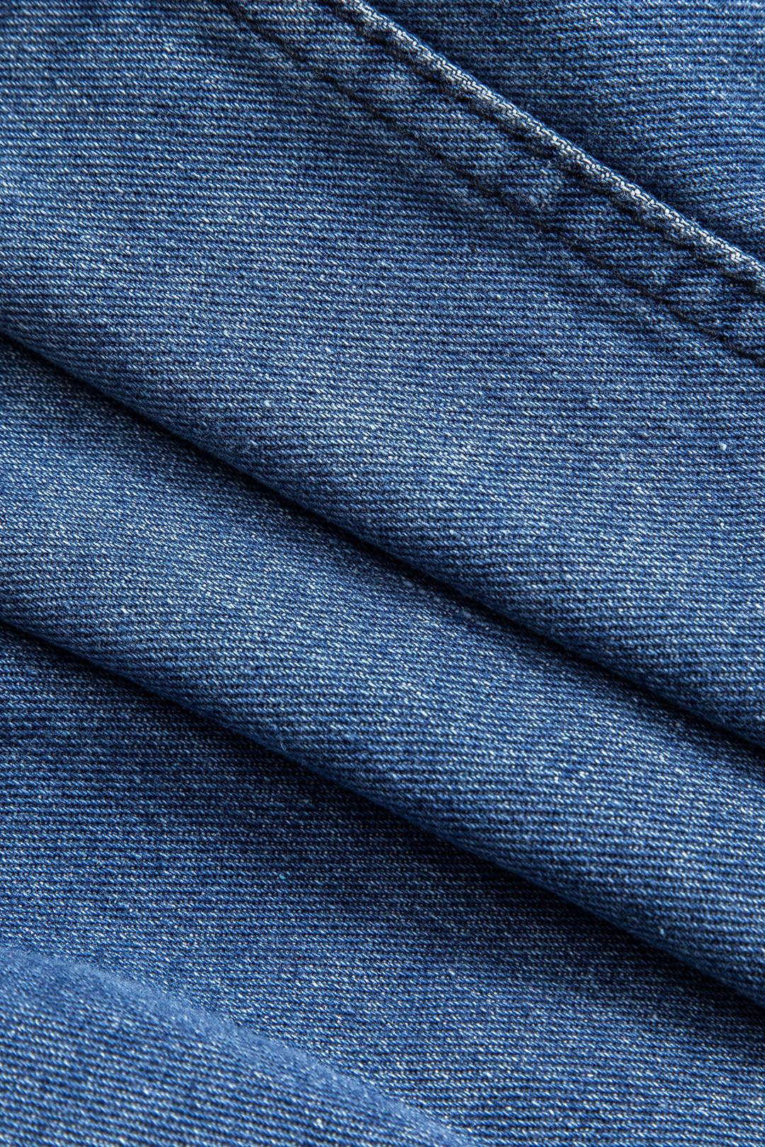 Denim Patchwork Button Round Neck Pocket Outerwear - Image 7