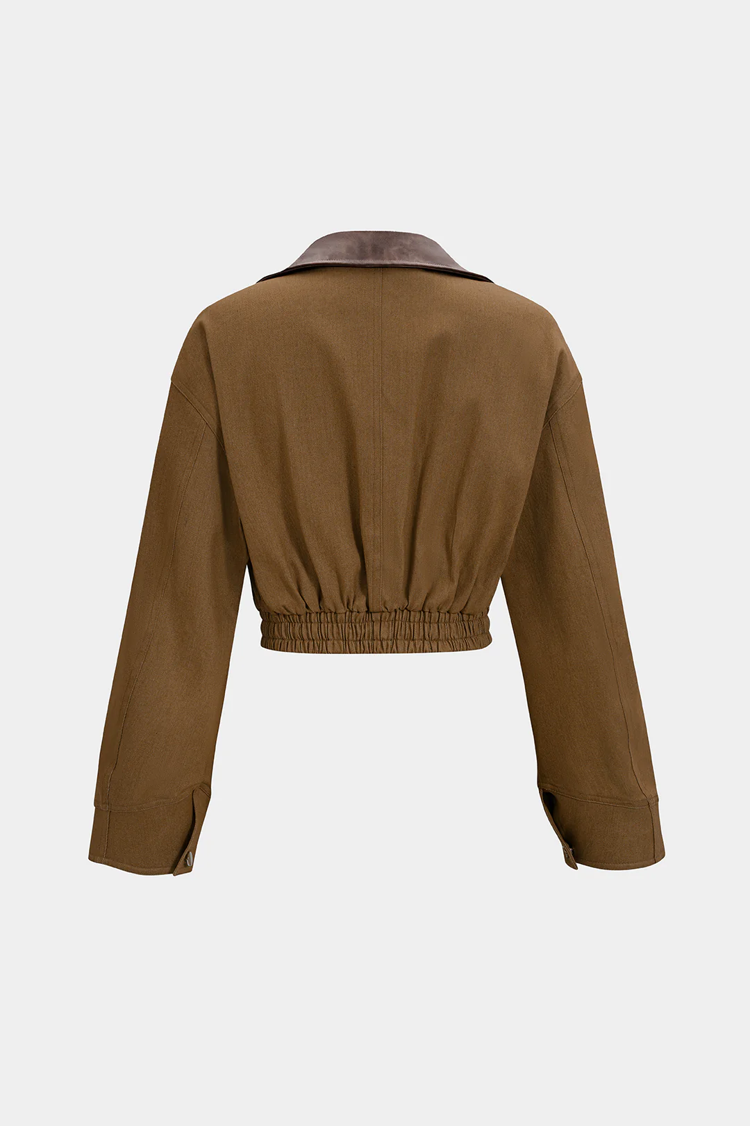 Denim Patchwork Shirred Jacket - Image 3