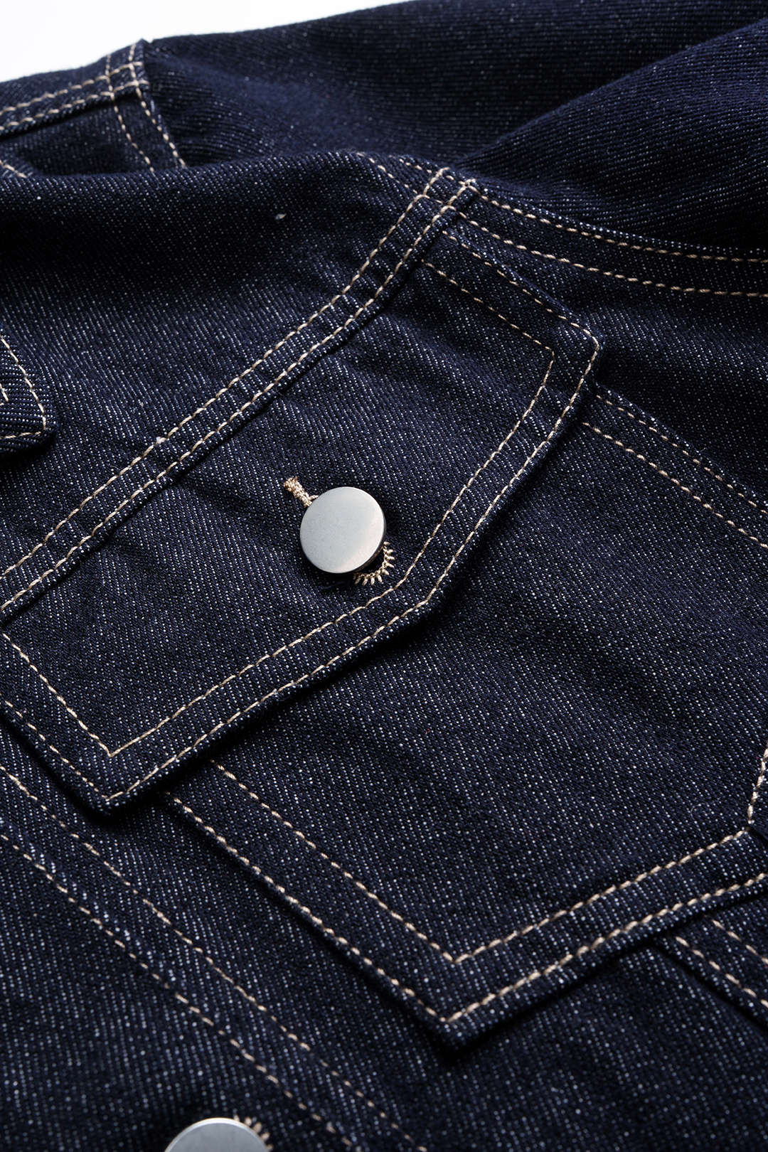 Denim Buttoned Pocket Outerwear - Image 4