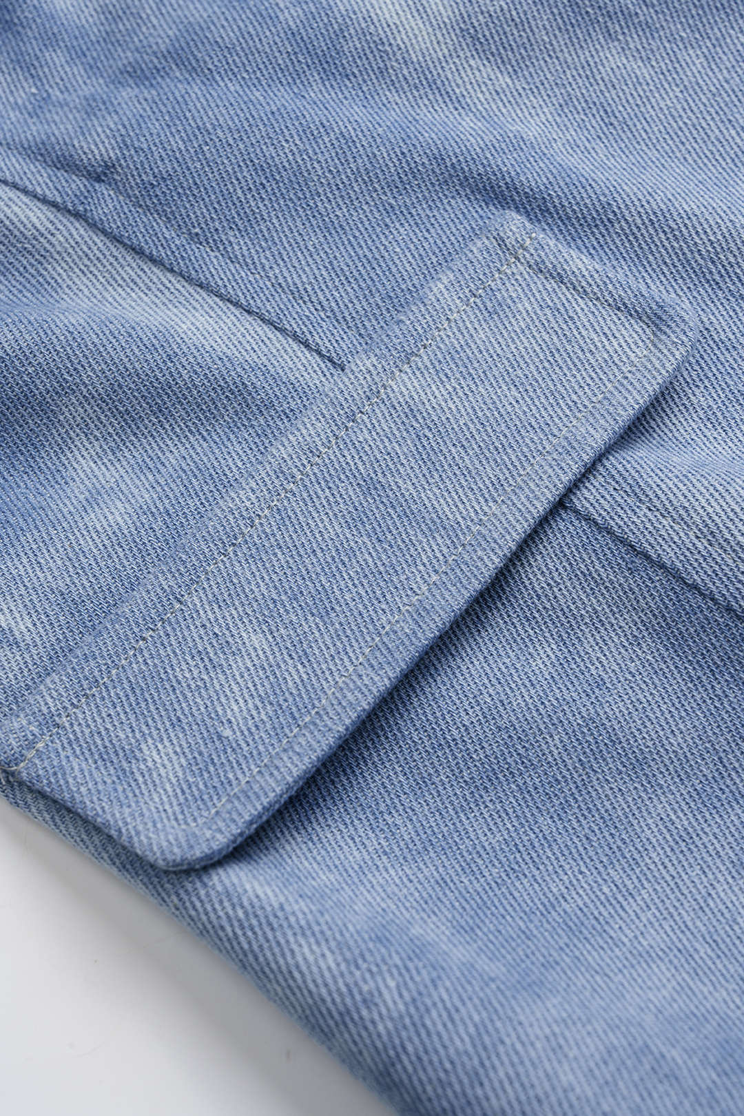 Denim V-Neck Asymmetrical Cami Top - Image 4