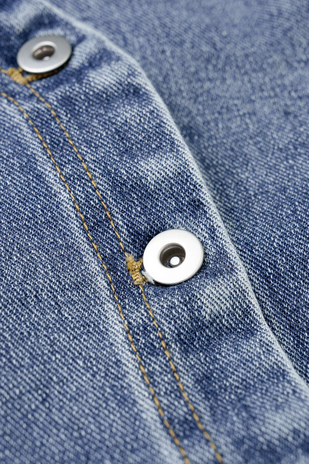 Denim Asymmetrical Button Tube Top - Image 3