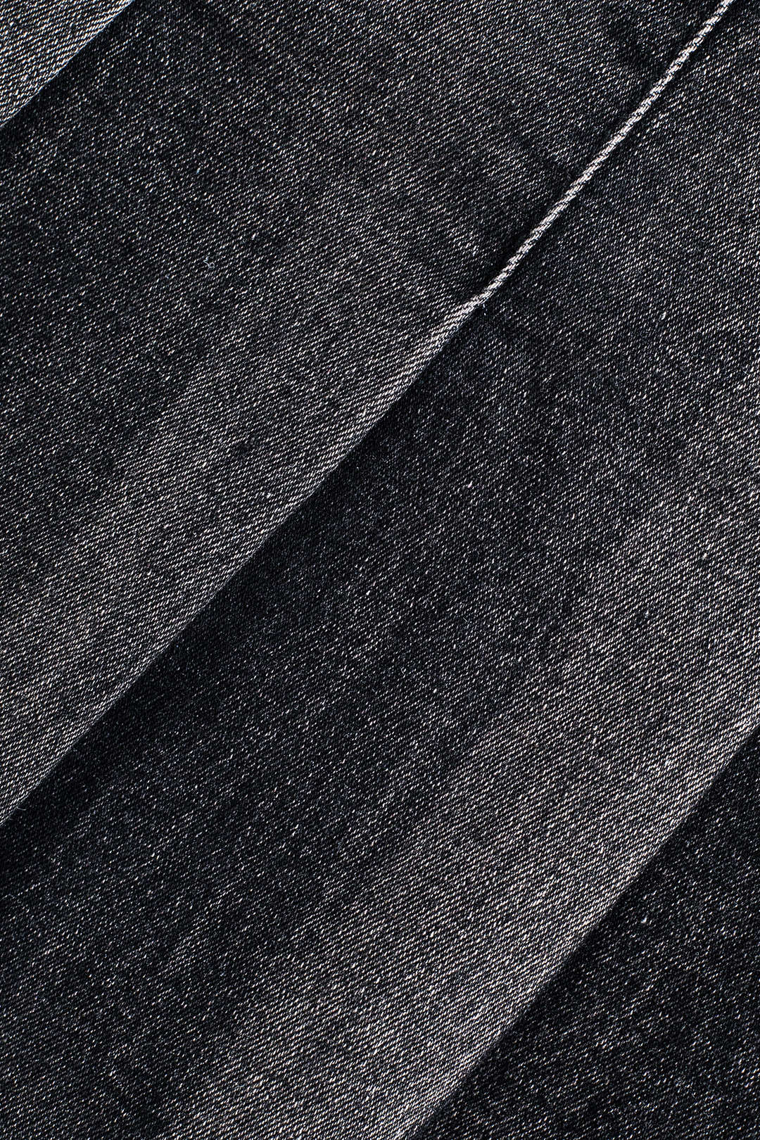 Denim Pleated Strapless Mini Dress - Image 3